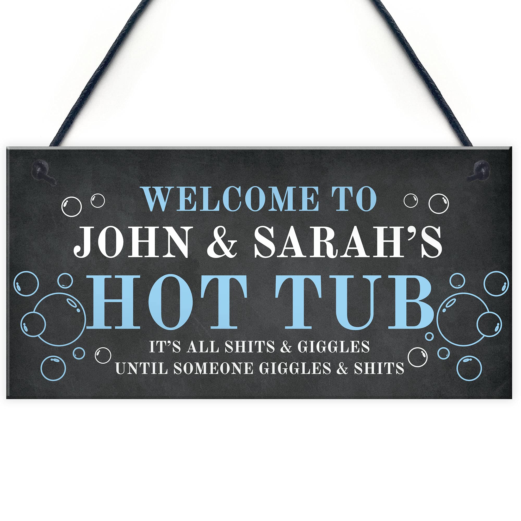 Personalised Funny Hot Tub Sign Rude Quote Hot Tub Accessories Garden Sign Friendship Gift