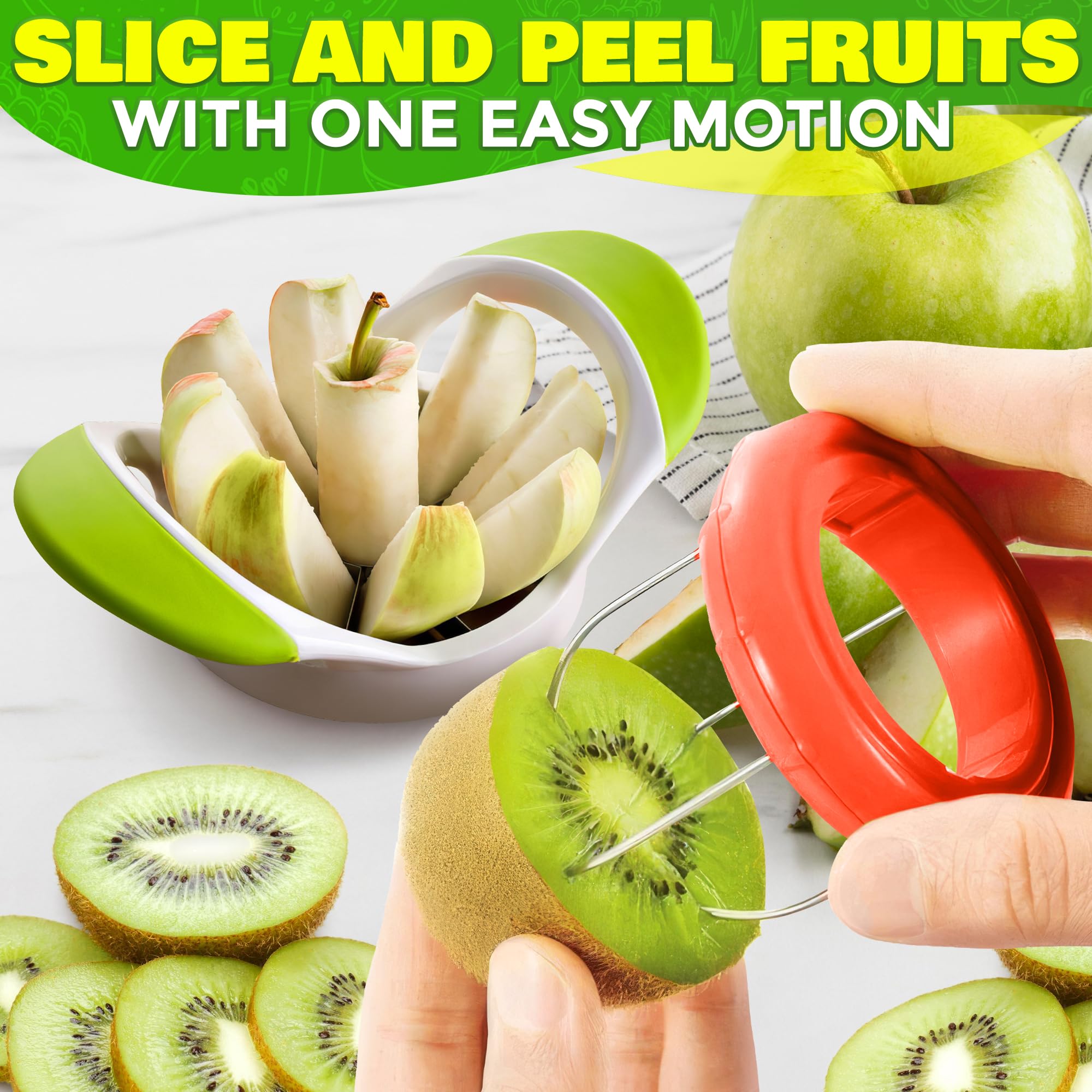 Amazon.com: 9 Pcs Fruit Slicer Set – Pineapple Corer and Slicer