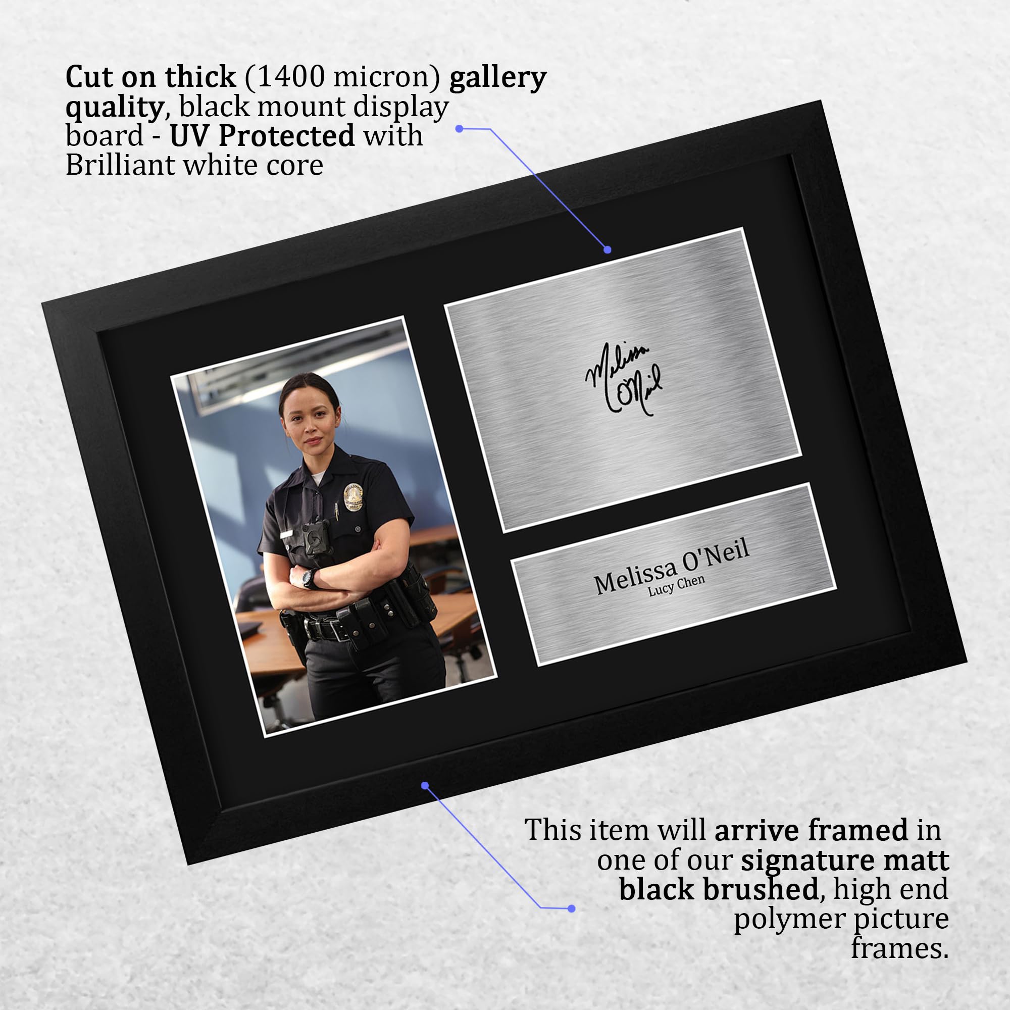 HWC Trading Melissa O'Neil The Rookie Lucy Chen Gifts Printed Signed Autograph Picture for TV Show Fans - A4 Framed - Image 3