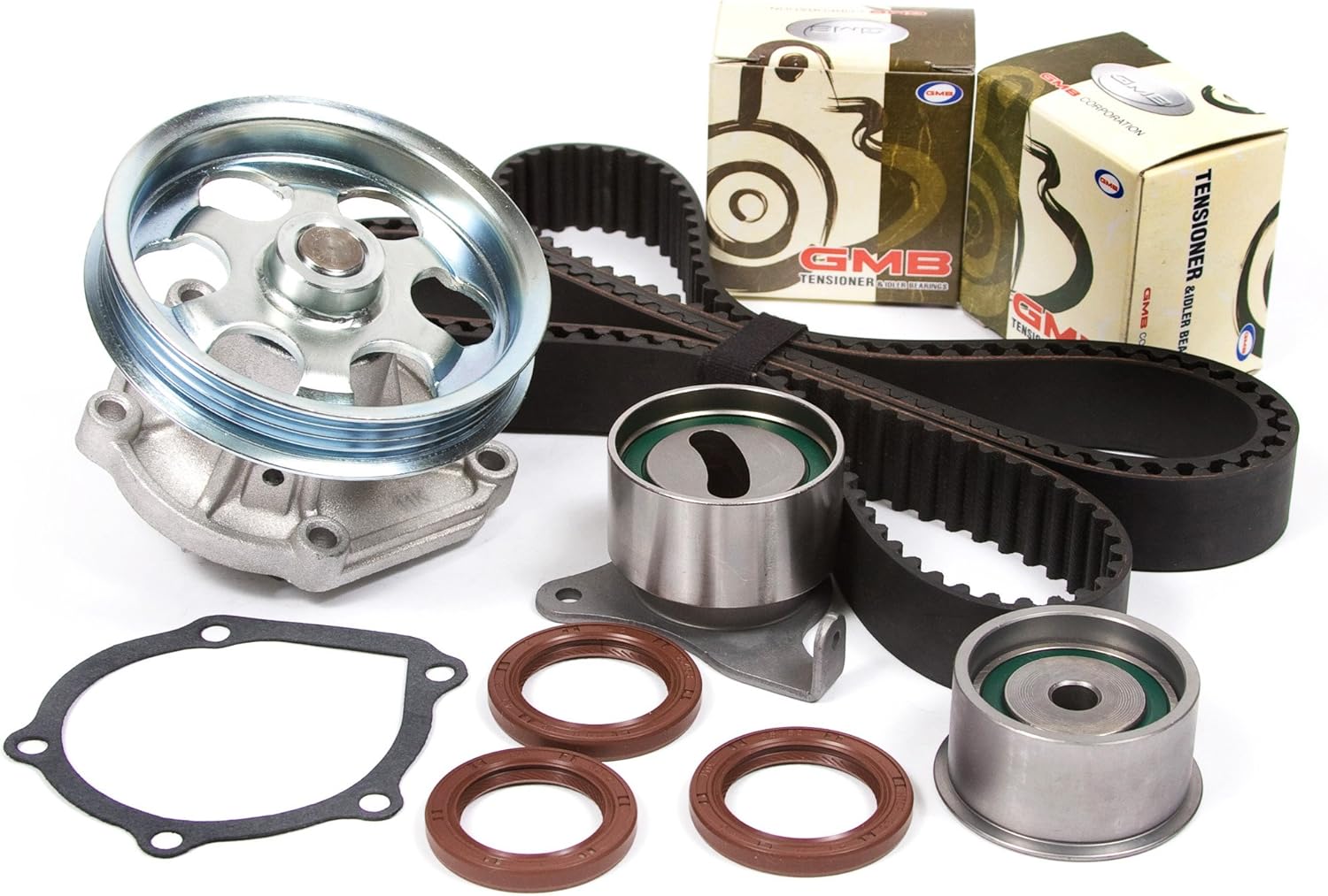 Evergreen TBK208WPT2 Compatible With 95-98 Toyota Paseo Tercel 1.5 DOHC 5EFE Timing Belt Kit Water Pump