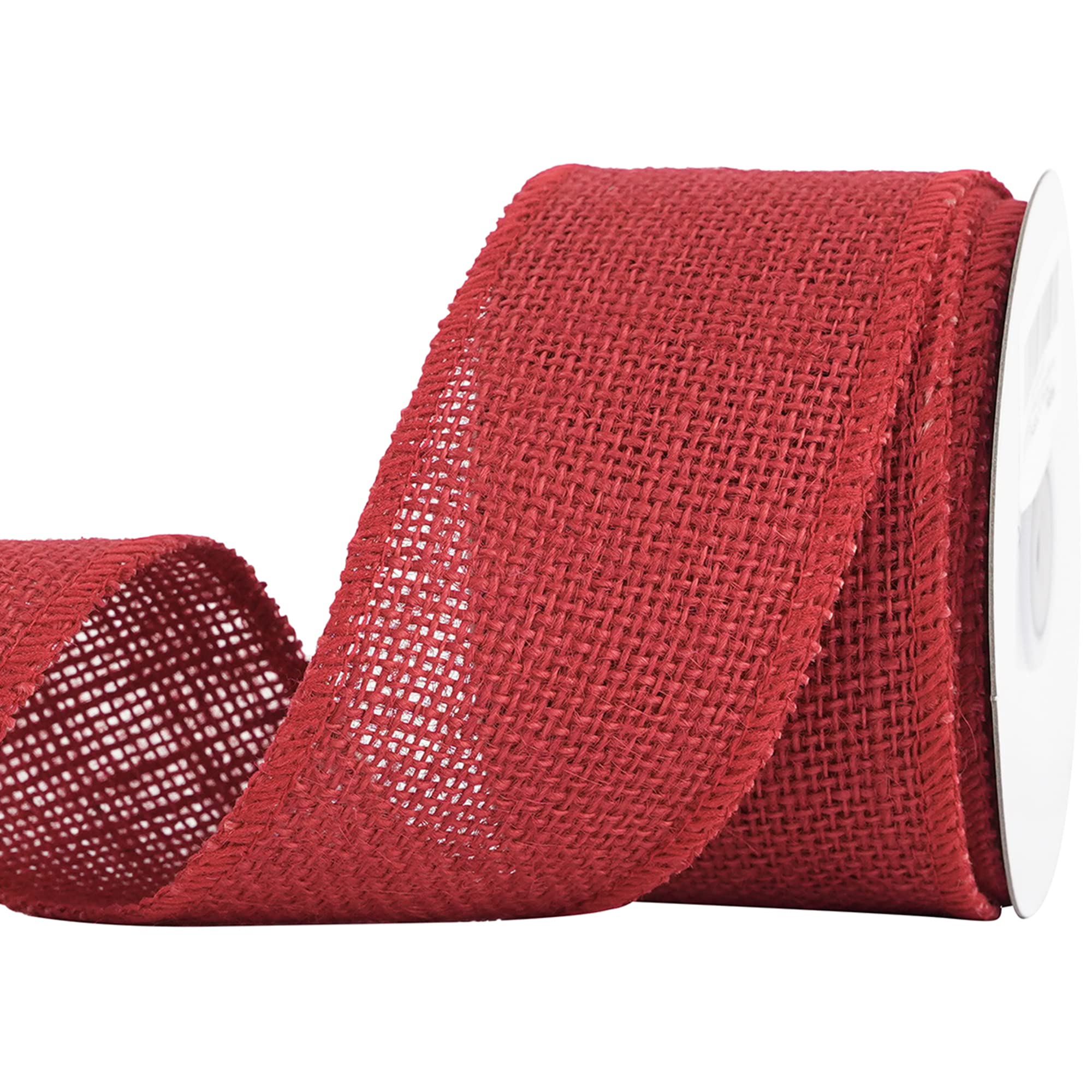 Cinta Con Alambre Manualidades Cinta Arpillera Roja Con Alambre 1.57x10 Yardas - Cinta Decorativa Para Regalos Y Manualidades Cinta Con Alambre Decorativa