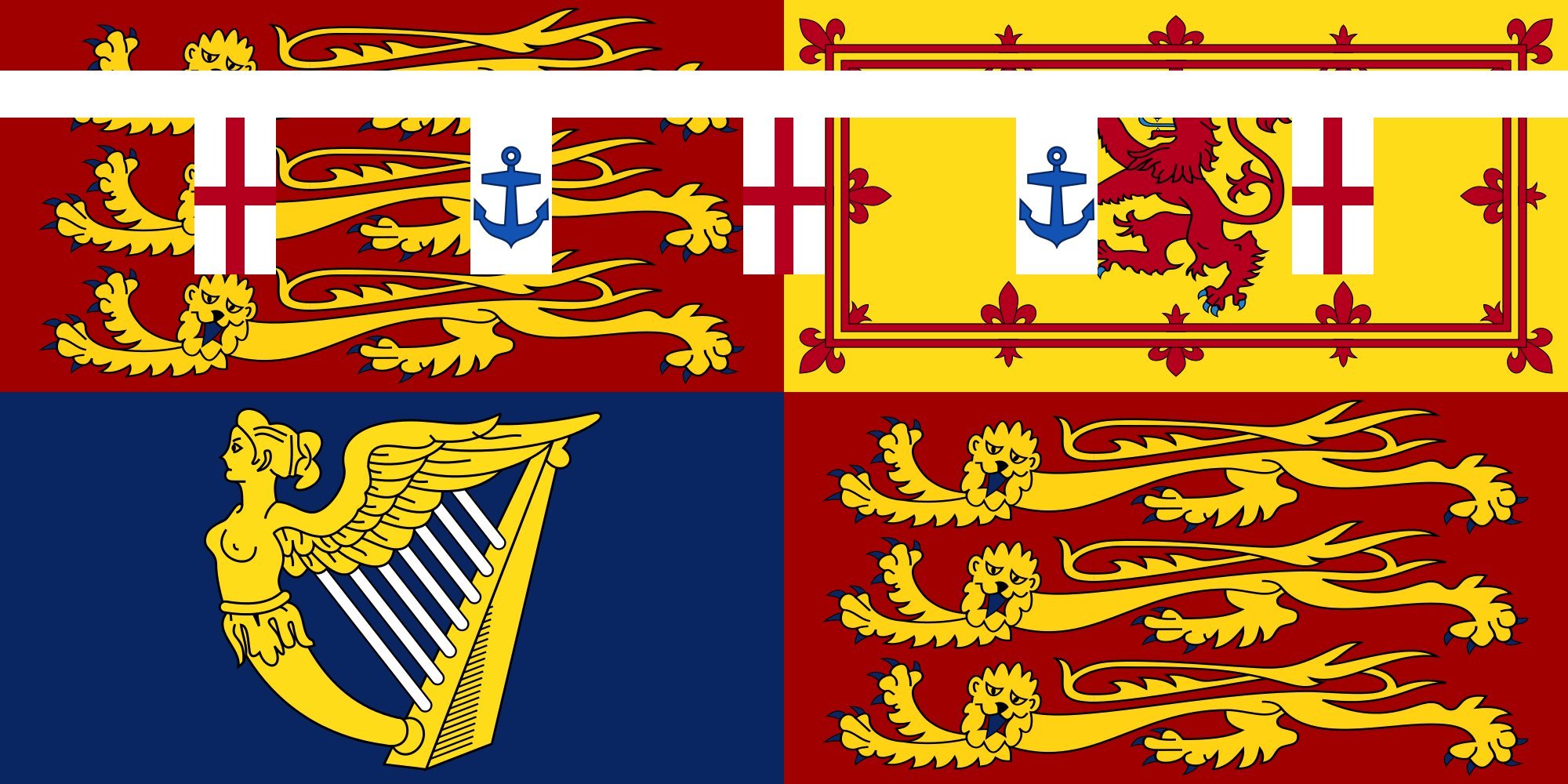 Drapeau Prince Michael of Kent grand format Royal Standard pour mât extérieur