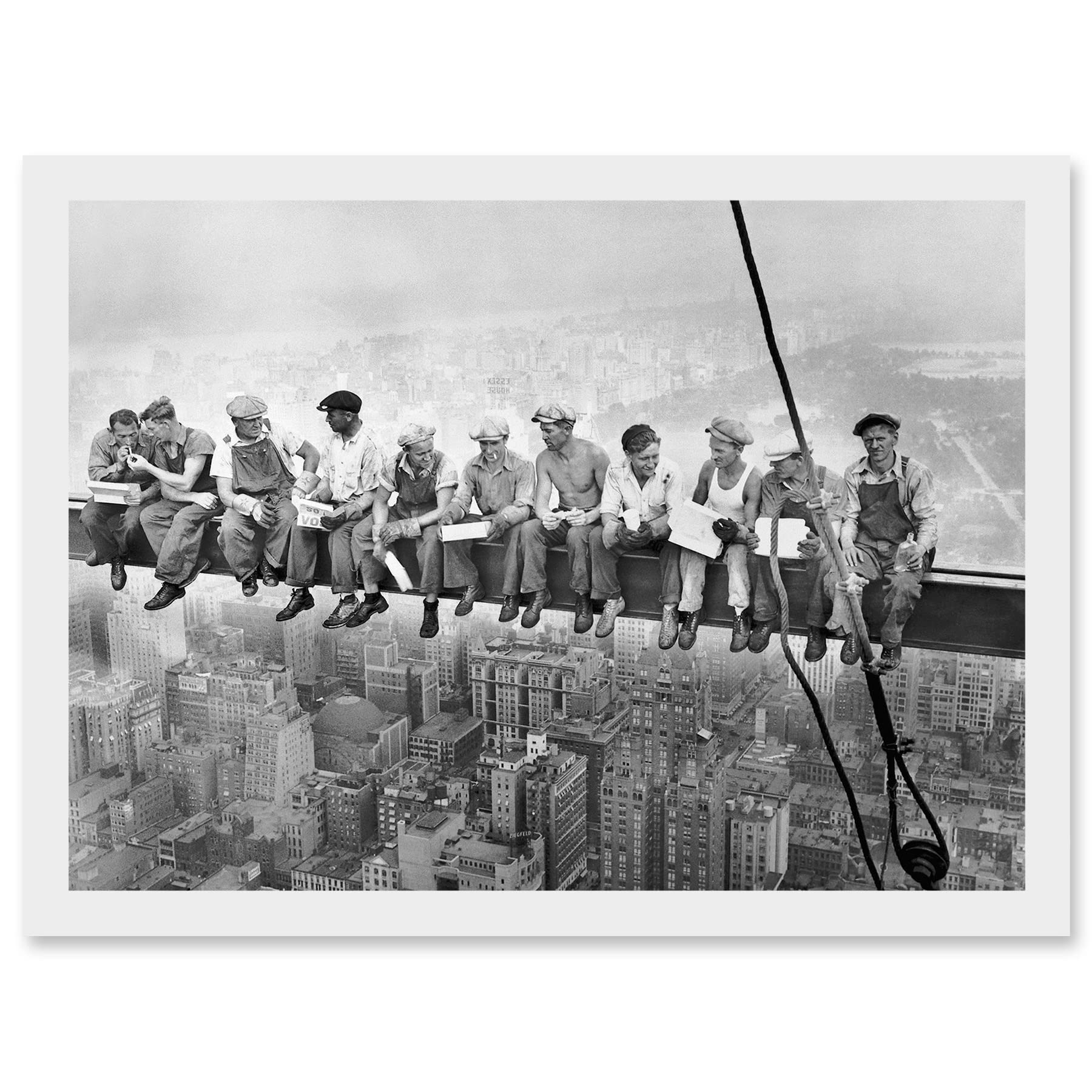 Artery8 Lunch Atop A Skyscraper New York City 1932 Iconic Photo Artwork Framed Wall Art Print A4