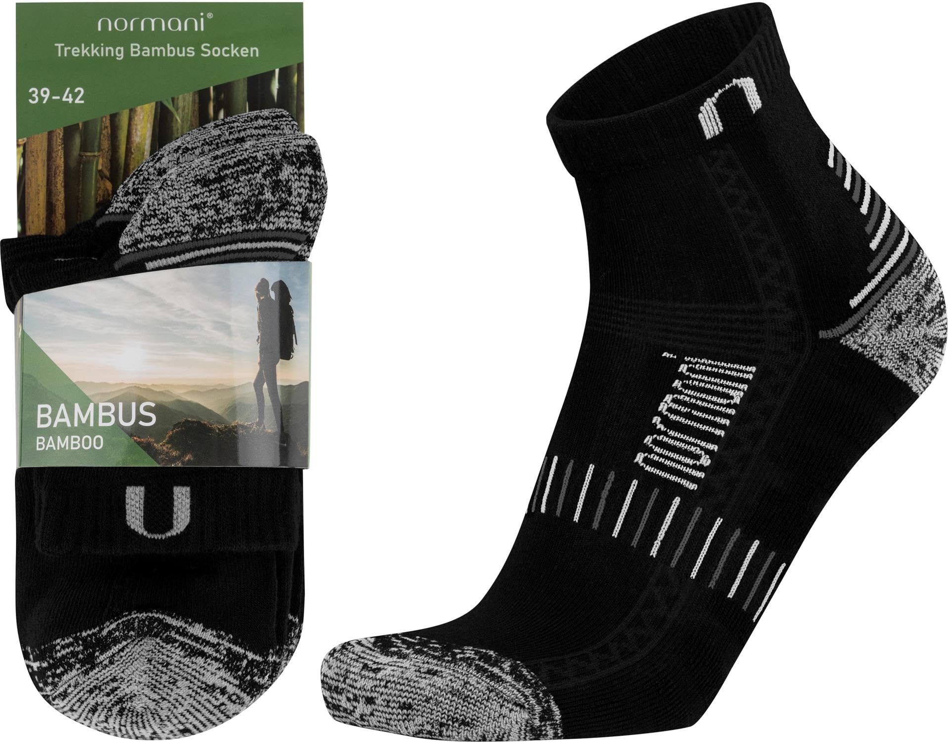 normani 6 Paar Bambussocken Viskosesocken Funktion Kurzschaftsocken atmungsaktiv & bequem für Damen und Herren