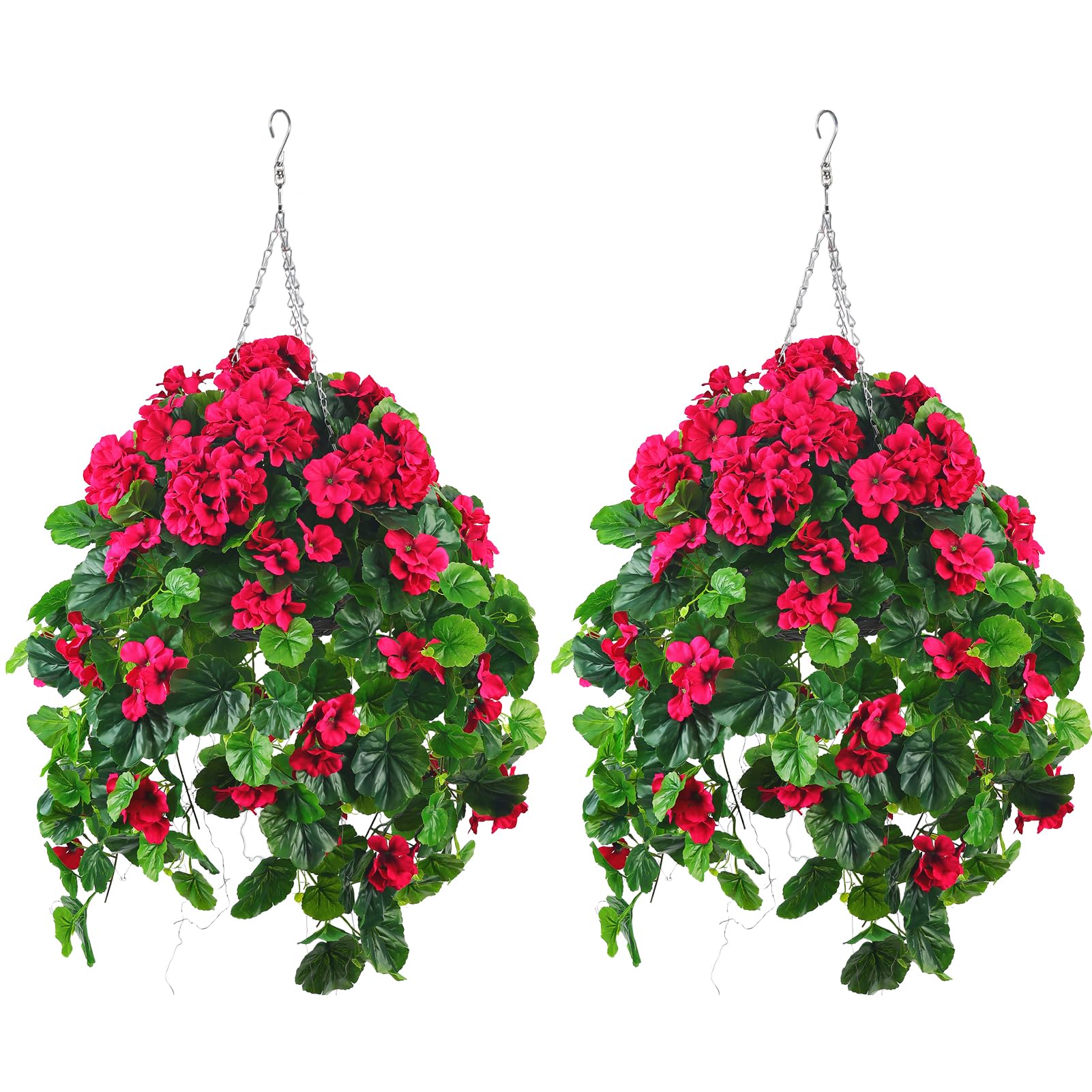 Amazon.com: QIANYUN 2PCS Fake Hanging Plants with Red