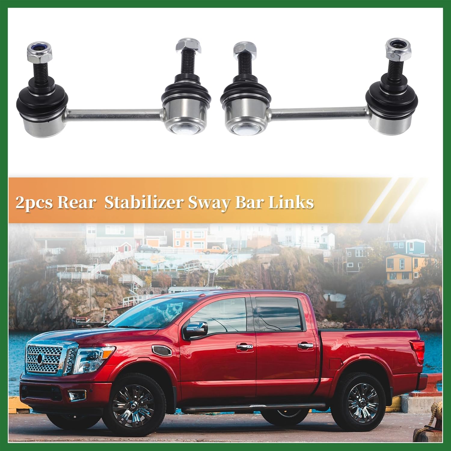 Motoforti 2pcs Rear Sway Bar Links Stabilizer Link Kit for Nissan Maxima 2009-2014 for Nissan Altima 2007-2013 Suspension Kit No.K750255/K750256 Long-lasting