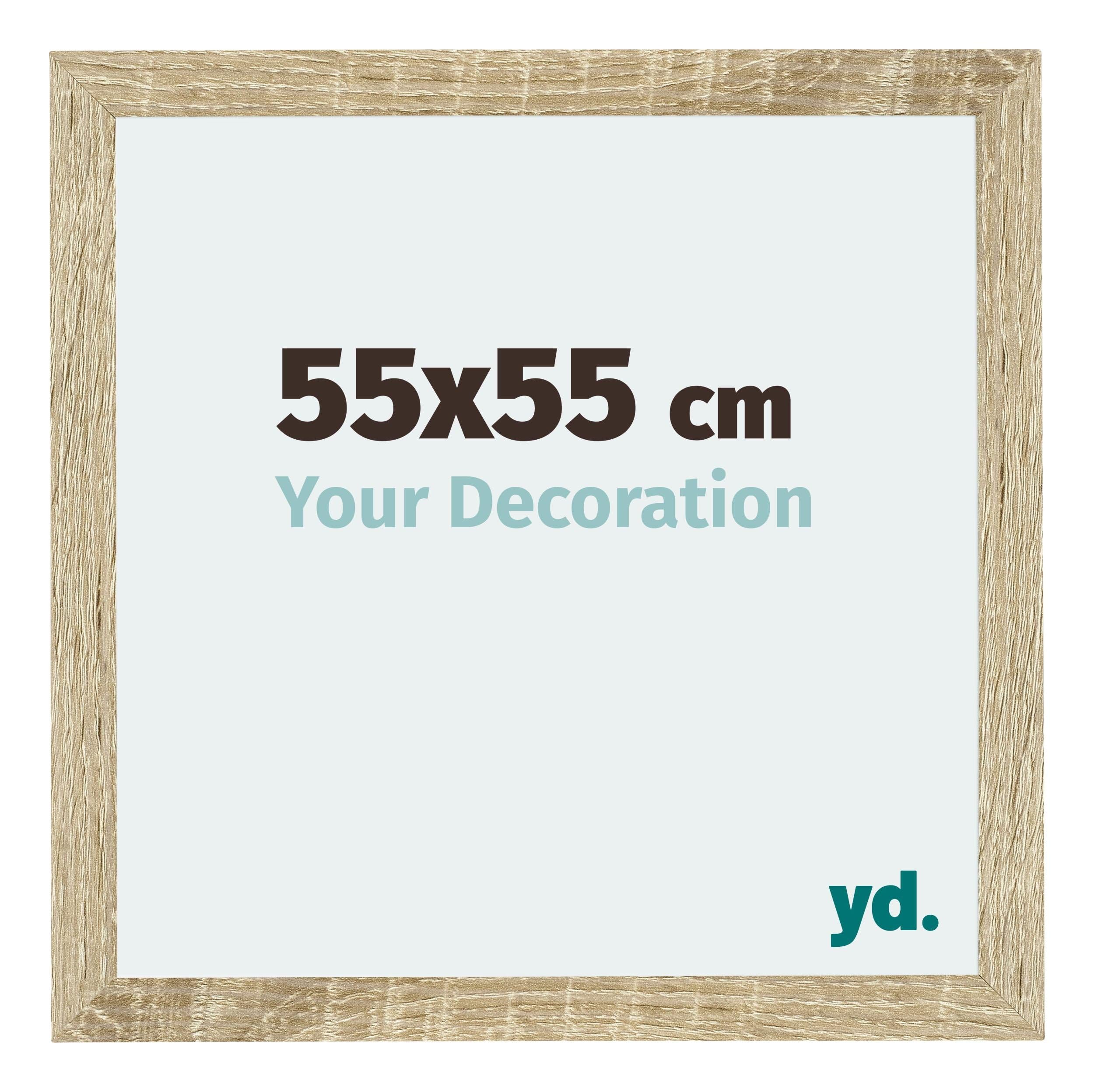 Your Decoration - Picture Frame 55x55 cm - Sonoma Oak - Decorative Wall Frame in MDF with Antireflection - Frame 55x55 - Mura