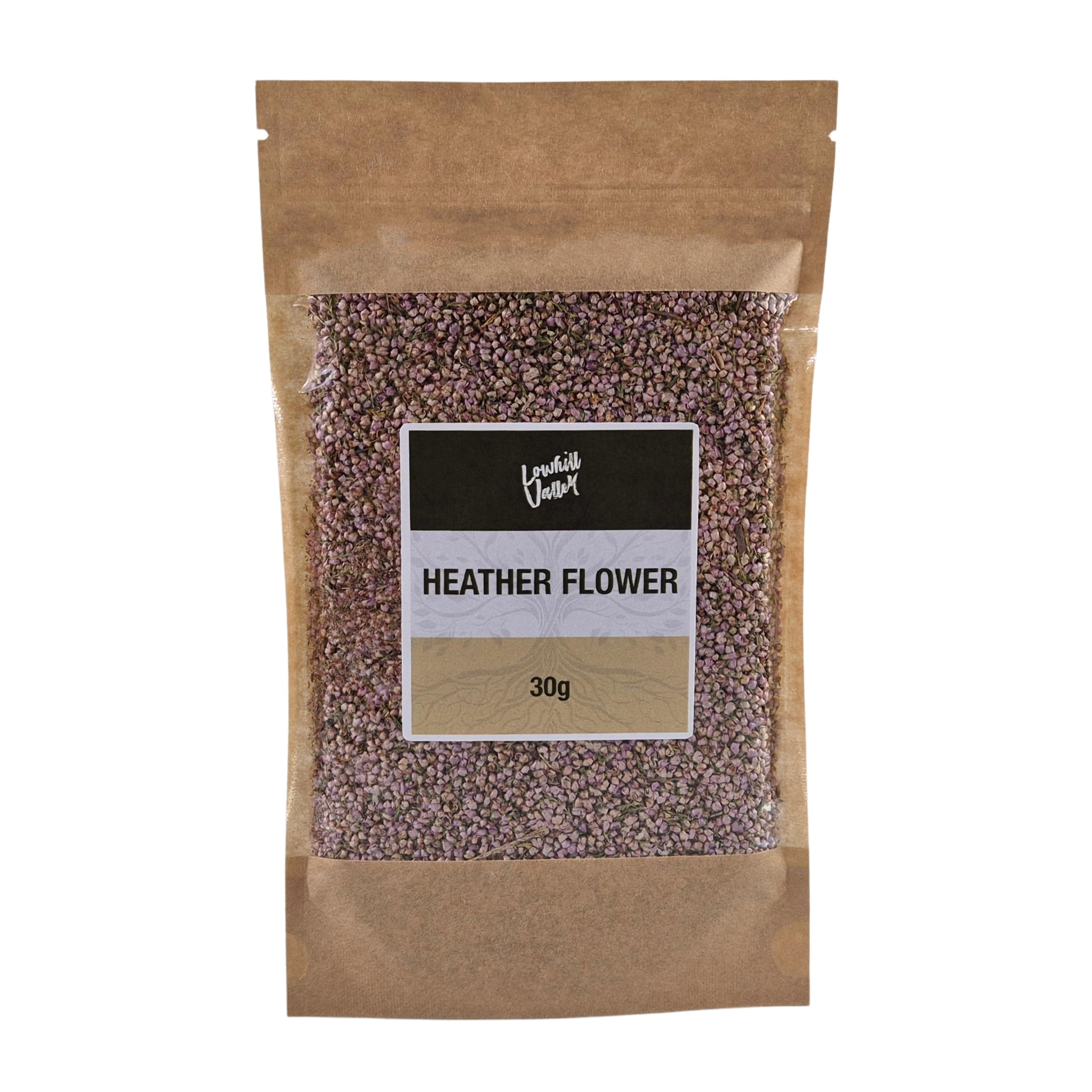 Lowhill Valley Heather Flower Herbal Tea - The Tranquil Elixir of Northern Beauty –100% Pure Heather Buds – Organically Grown – No Additives or Preservatives – 30g