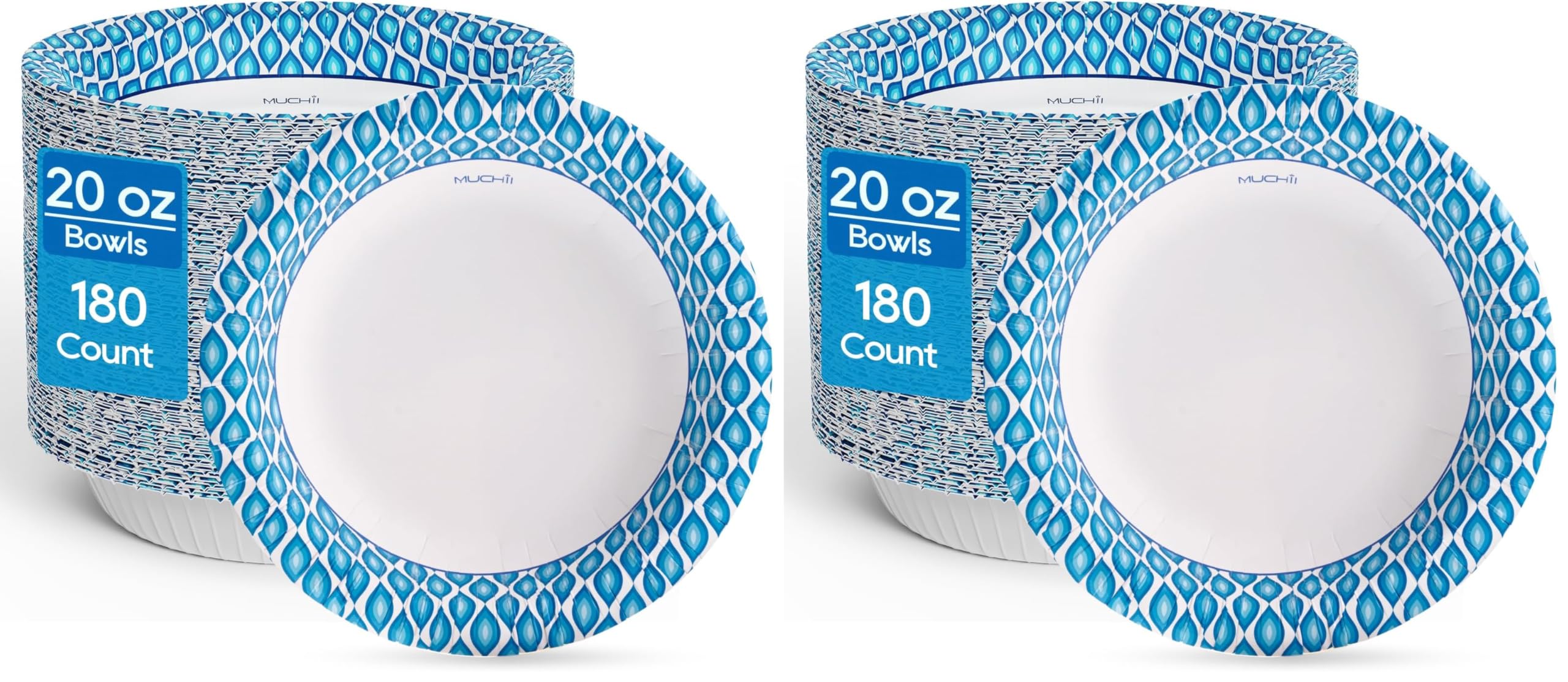 MUCHII 20oz Paper Bowls - 180 Count -10