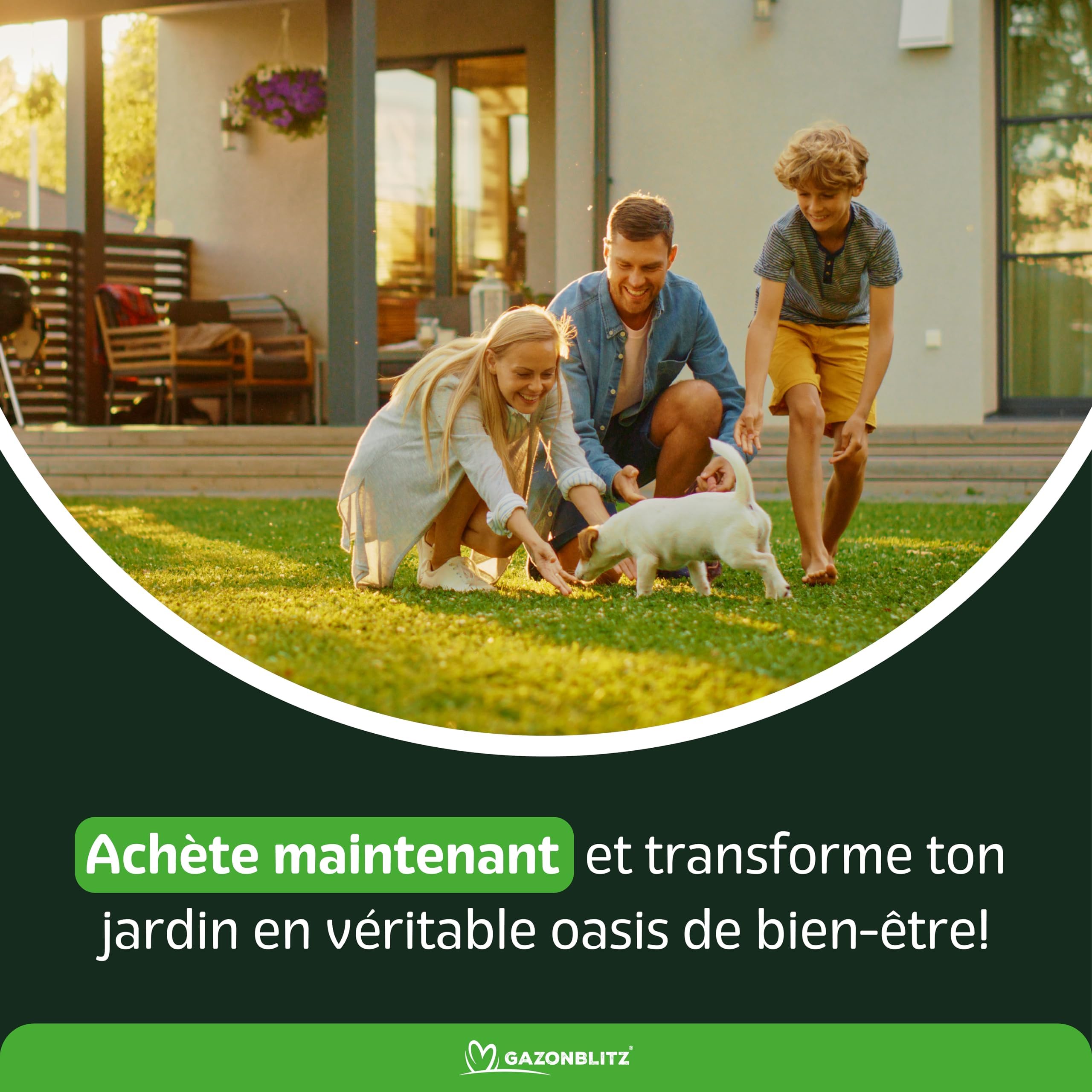 GAZONBLITZ Engrais d'été liquide 5 L pour gazon vigoureux avec vaporisateur