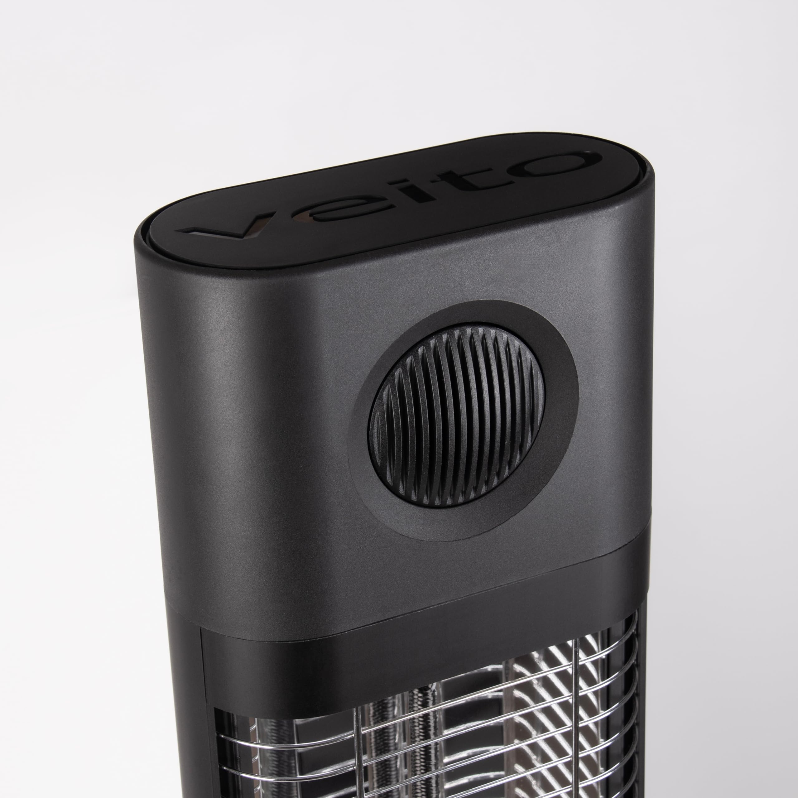 CH1800 RE Infrarot Standheizstrahler - 1800W, Höhenverstellbar, 4 Heizstufen, Fernbedienung, Sicherheitsfunktionen - Ideal für Terrasse, Balkon, Innenräume (schwarz)
