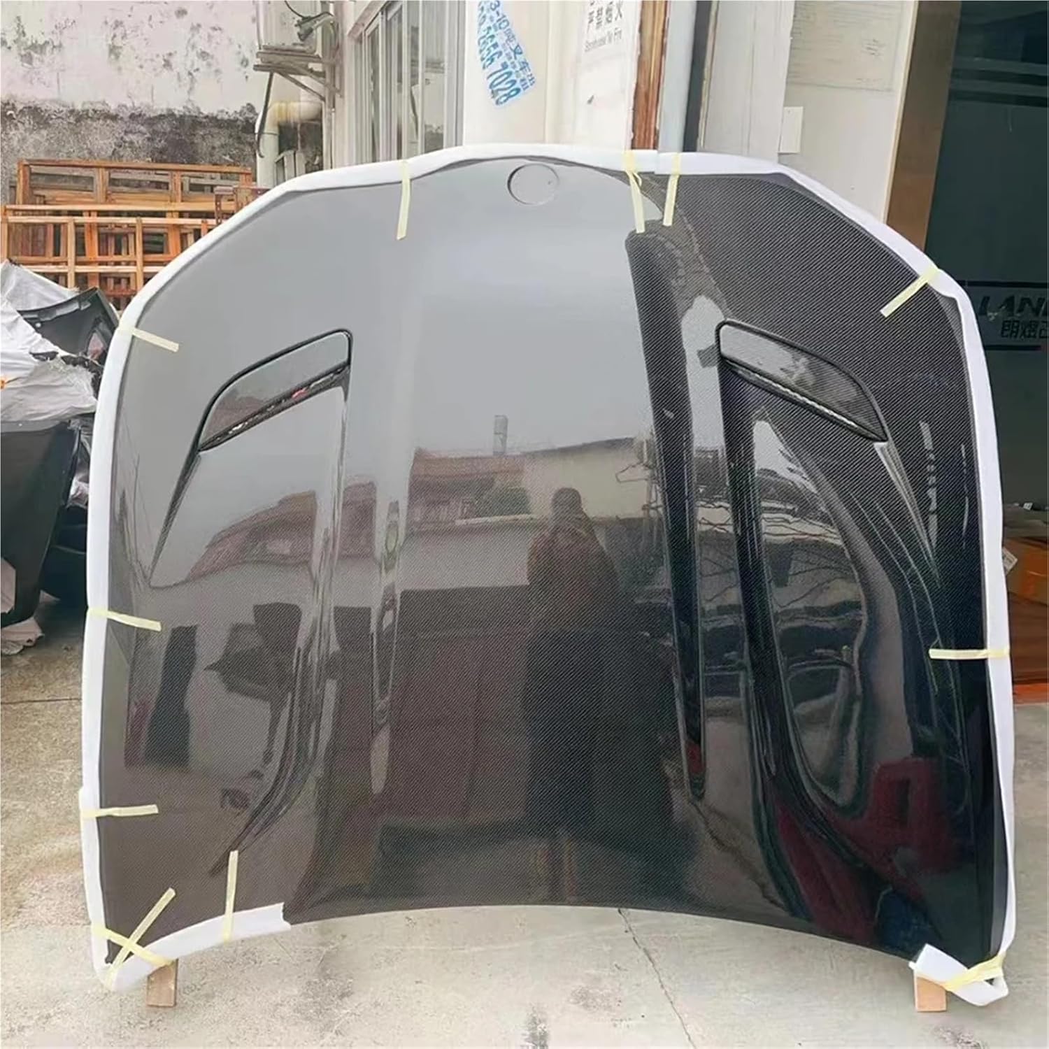 Front Engine Hood Bonnet Carbon Fiber Compatible with BMW F90 M5 2018-2023