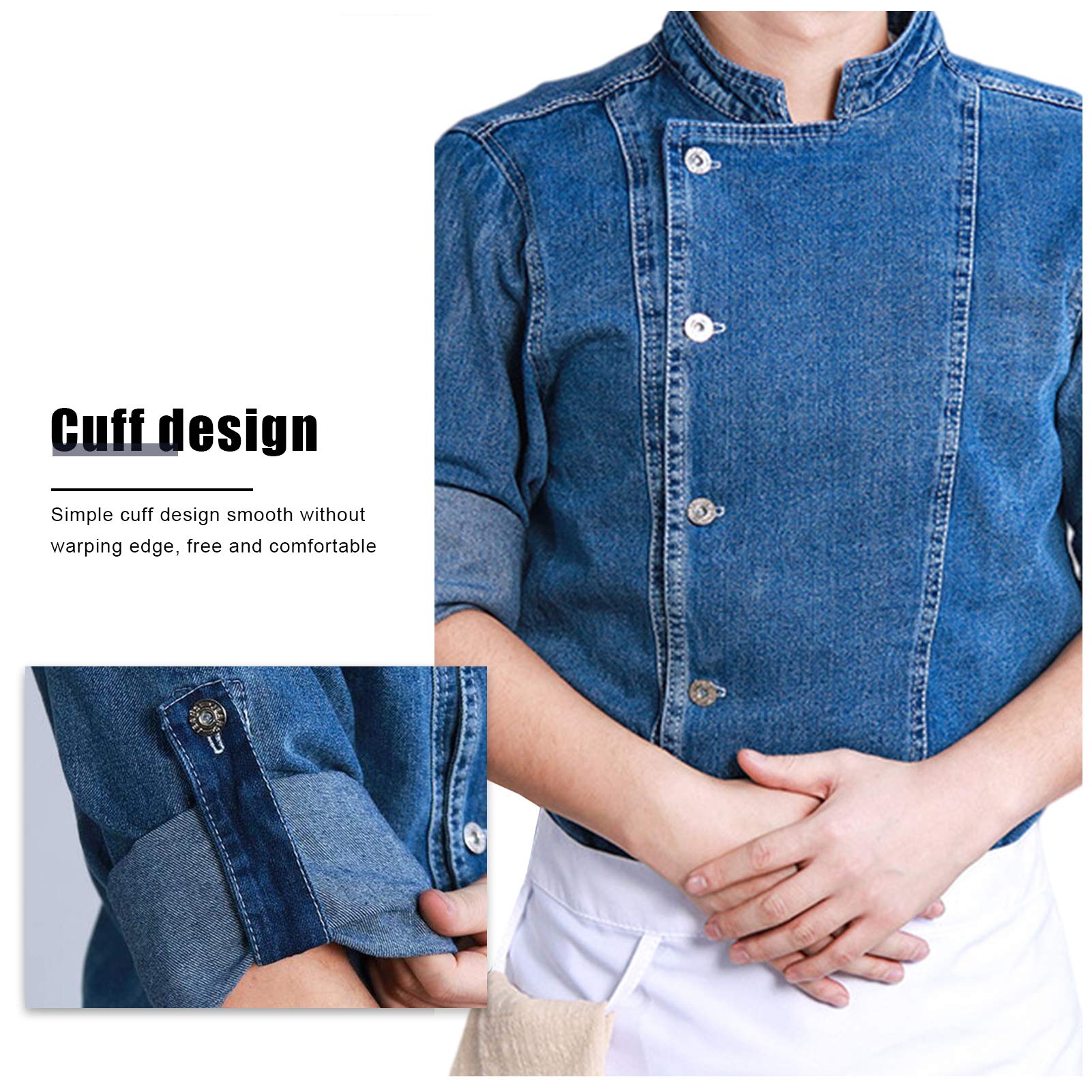 Chef Essentials Uniforme Bordado Gratis Cocinero Chaqueta Vaquero Profesional Cocina Ropa