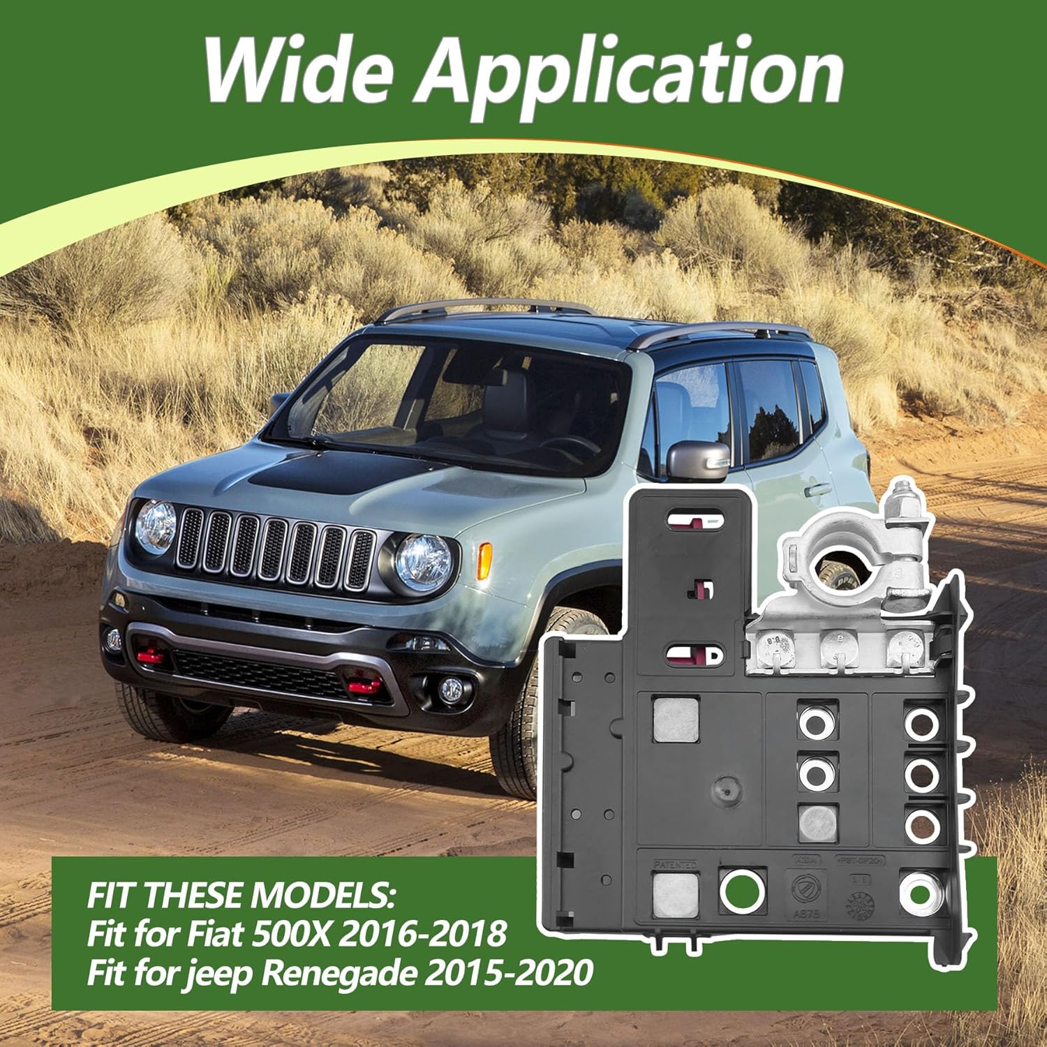 68256605AA Battery Stabilization Control Unit Module Fit for Jeep Renegade 2015 2016 2017 2018 2019 2020 2021 for Fiat 500X 2016 2017 2018 Engine Battery Control Unit Accessories