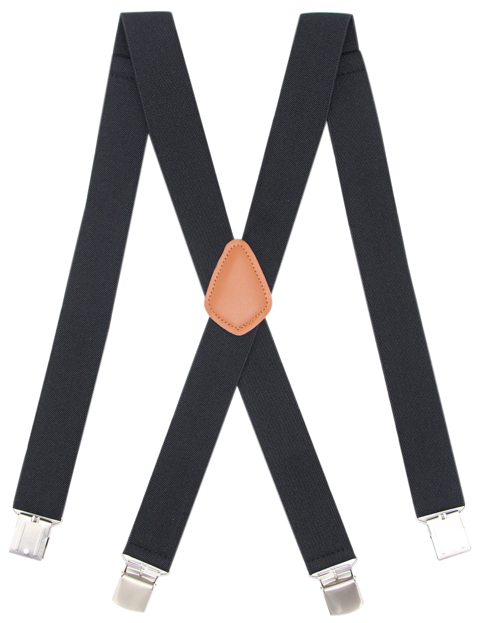 Men’s Heavy Duty X- Back Suspenders-Adjustable Size, Long & Elastic Braces