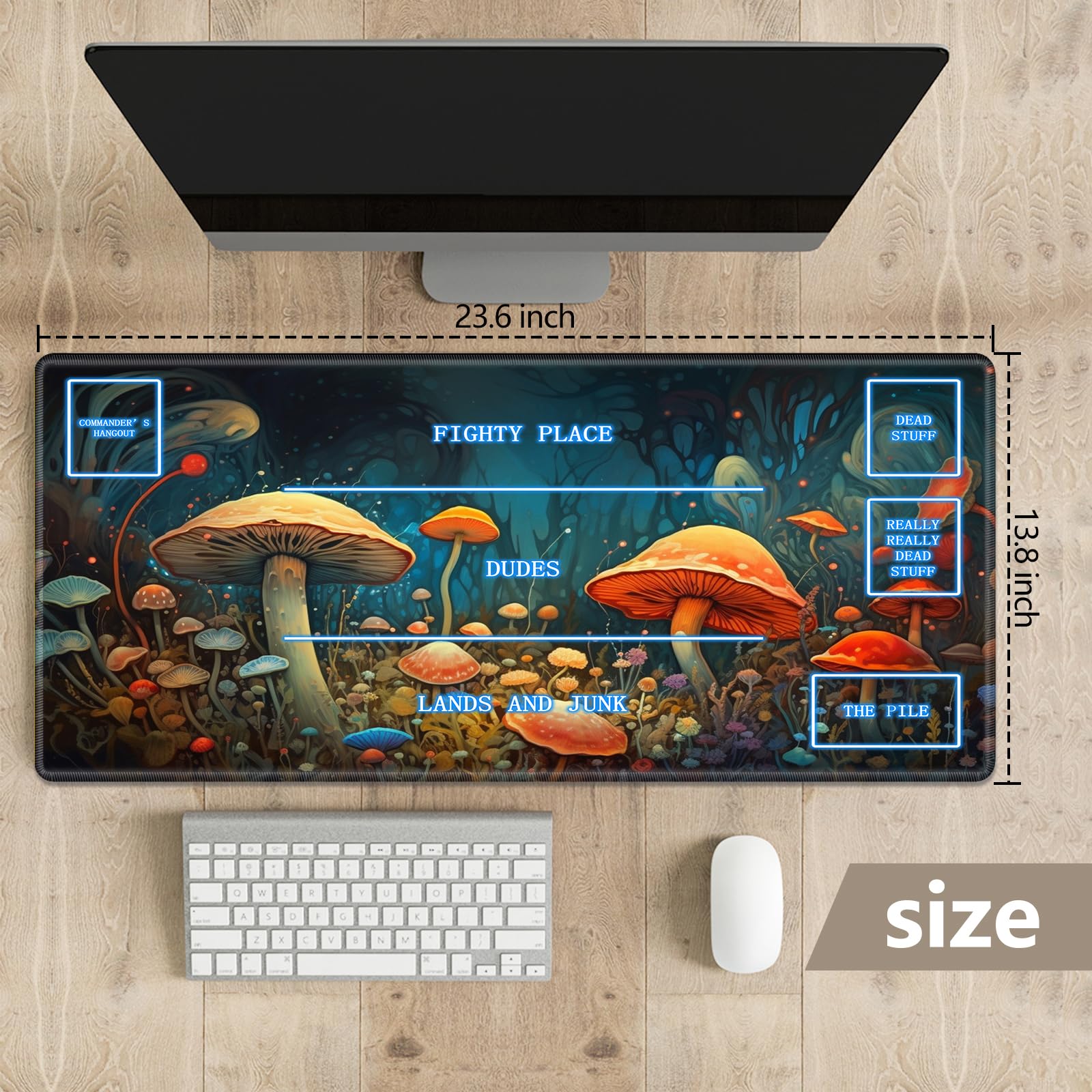 Amazon.com: Playmat with Magic Zone for MTG Trading Card Game, 24