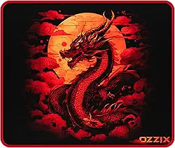 Mouse Pad Gamer Speed Premium Profissional Dragão Vermelho Presente Mousepad Japão Borda Costurada