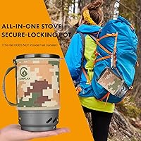 Vista 5 de Gen Camping Stove Cooking System Quemador portátil para acampar Estufa de senderismo rápida y segura