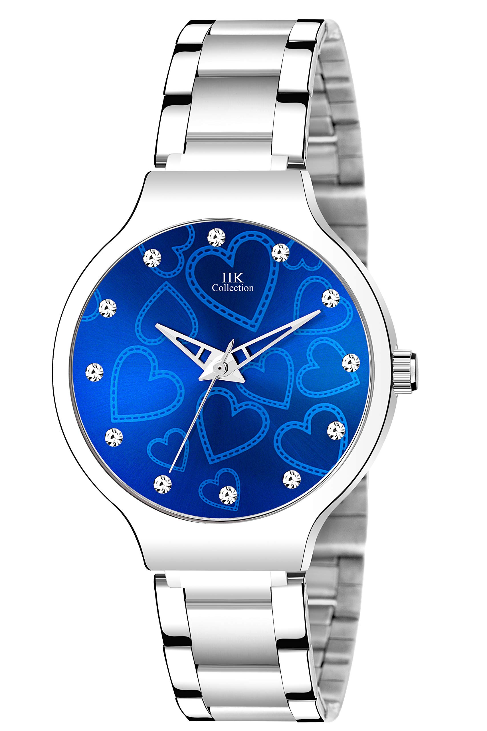 IIK COLLECTION Analogue Blue Dial Silver Bracelet Girls & Womens Wrist Watch (IIK-3049W) (B08QW3YW32) Amazon Price History, Amazon Price Tracker