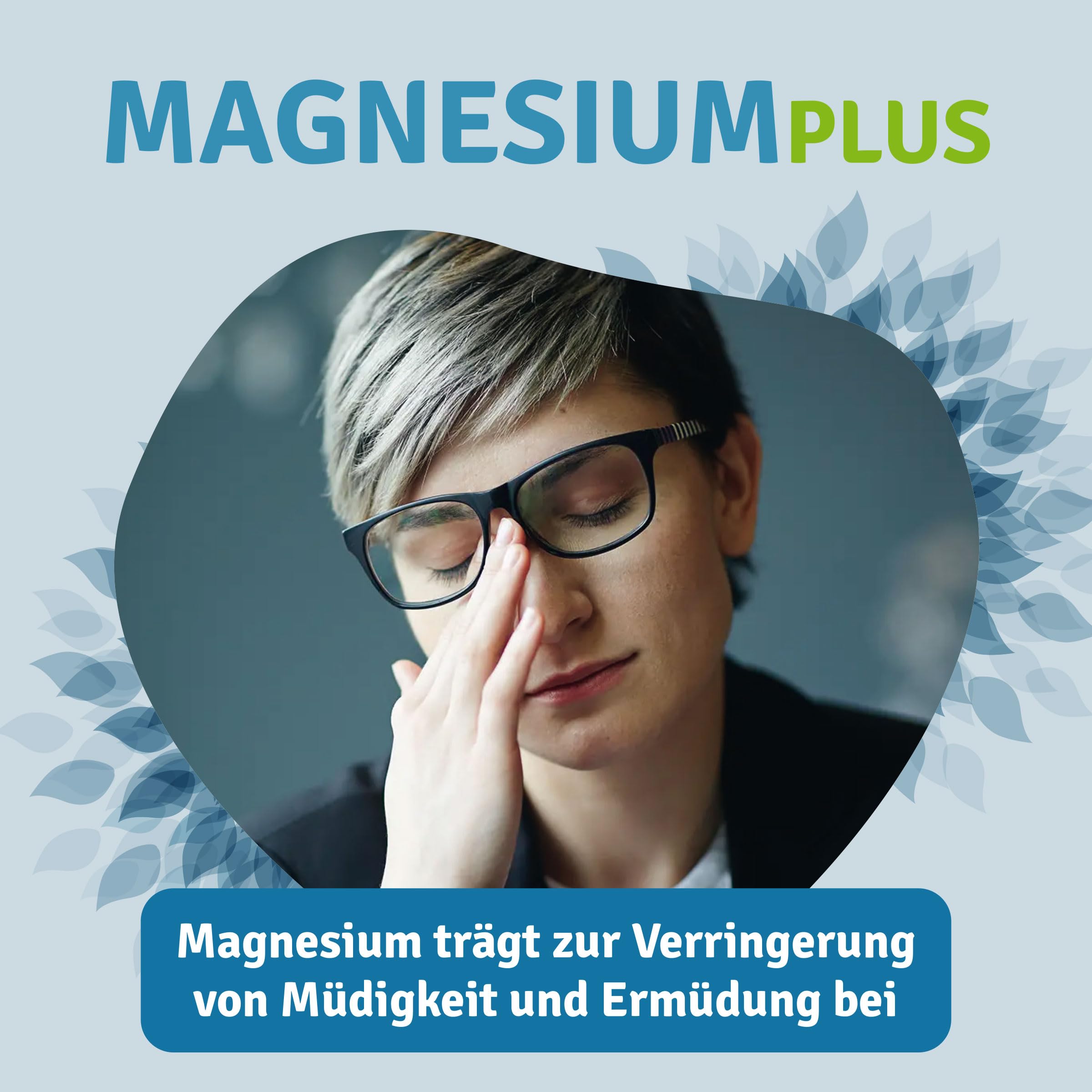 Magnesium Plus, VITALSTOFFWERK®, 180 Magnesium Kapseln, 4 Magnesiummineralien (Magnesiumcarbonat, Magnesiumcitrat, Magnesiumglycerophosphat, Magnesiumoxid), 109 g
