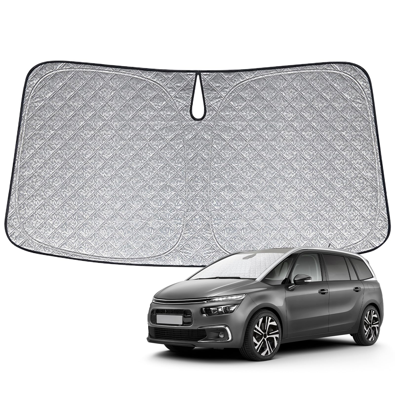Copertura del Parabrezza Dell'auto Sostituzione per Citroen C4 Picasso 2013-2022, Parasole per Parabrezza per Auto all'interno Pieghevole, Protezione Antipolvere Riflettente UV