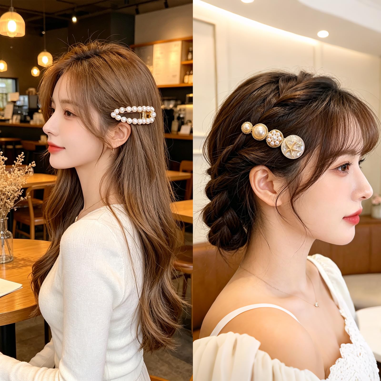 Amazon | Dorasu パール ヘアクリップ 11 種セット ヘアピン ダック