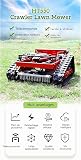 FUNNYBSG Tondeuse à gazon intelligente avec télécommande - Alimenté au gaz et sur chenilles, 7,5/HP, capacité de pente 30°, idéal pour les fermes, jardins domestiques, vergers et soins de pelouse - 4