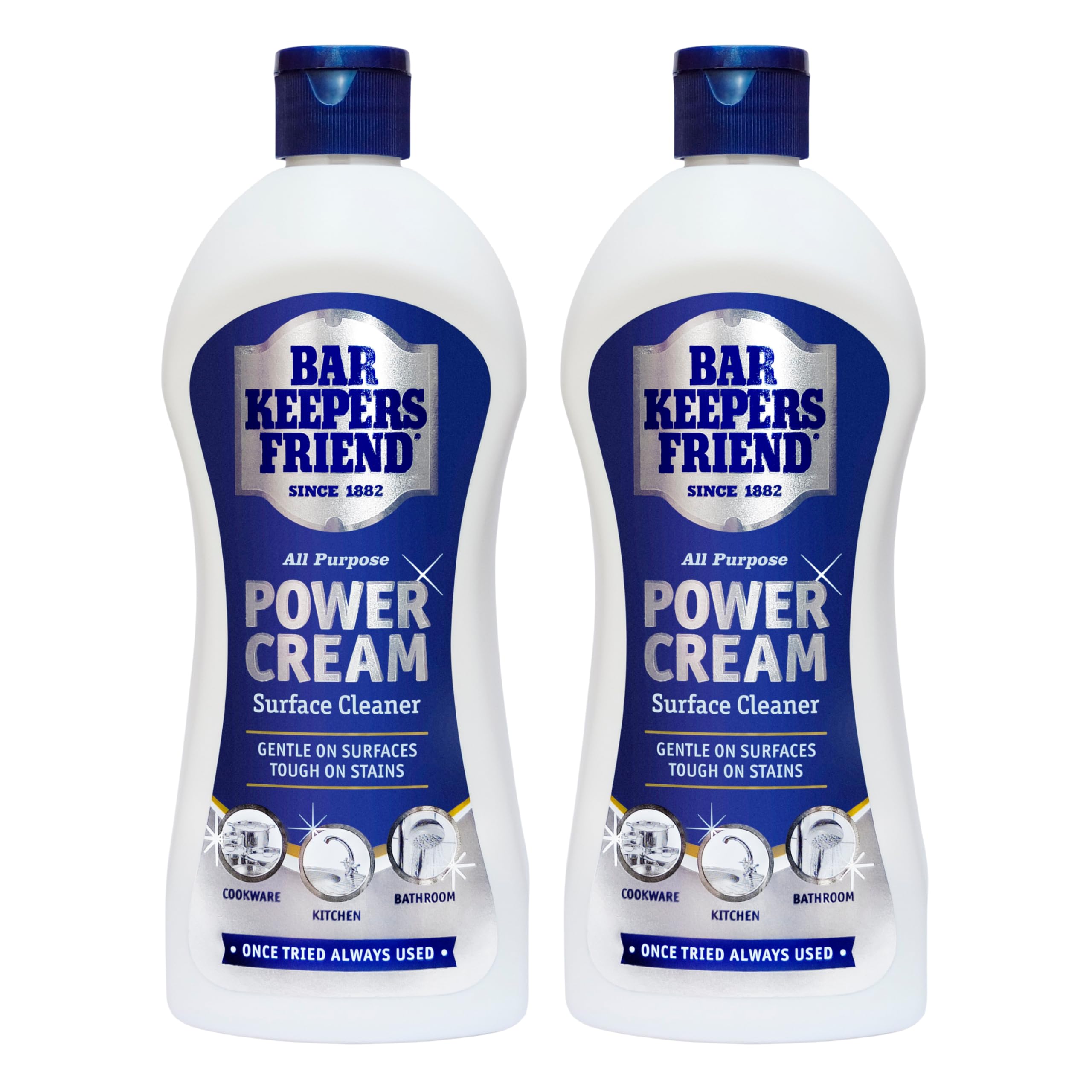 Power Cream 2x350ml - All Purpose Surface Cleaner - Gentle on Surfaces, Tough on Stains - Perfect to use in Bathrooms, Kitchens and Cookware