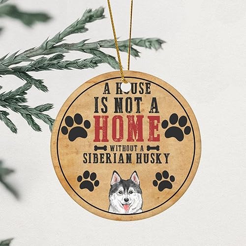 Miniatura 4 de Zyadsinoudor Christmas Ornament A House is Not A Home Without A Dog Holiday Keepsake Presa Canario Dog 3.2" Dog Mom Gift Bright Christmas Tree