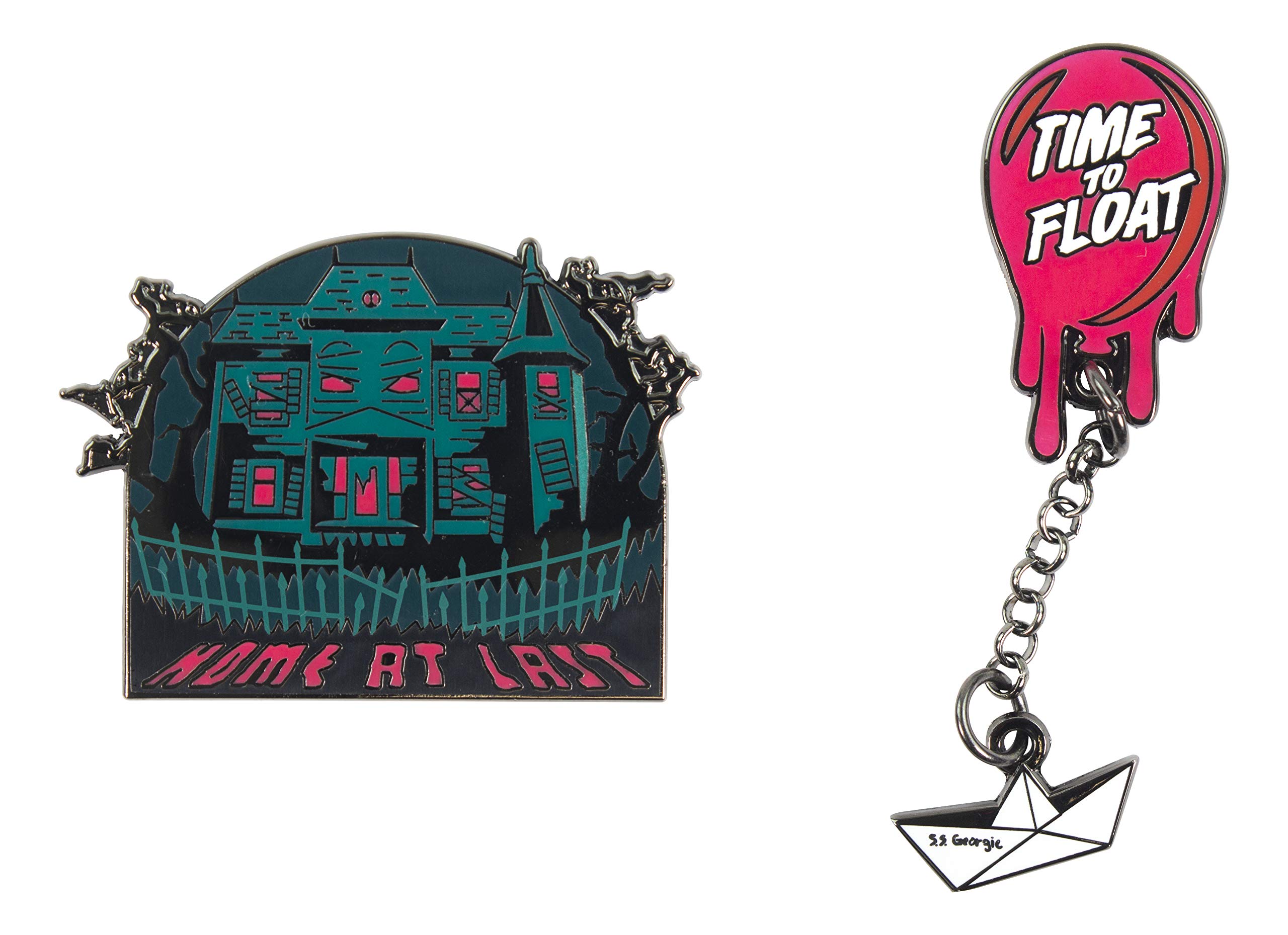 NumskullPin Kings Official IT Time to Float Collectible Metal Enamel Pin Badges - Set of Two Enamel Pins on a Backing Card,One Size,5056280422761