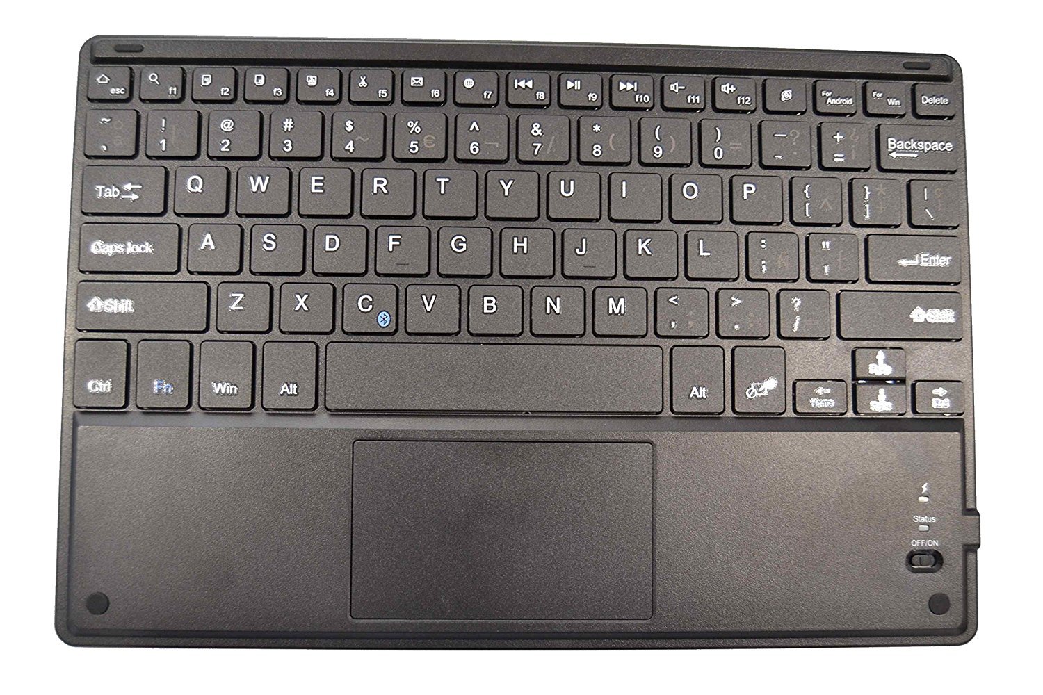 Teclado Bluetooth (inalambrico) para Tablet Samsung Galaxy Tab A 2016 10.1" con Letra Ñ en español y Touchpad