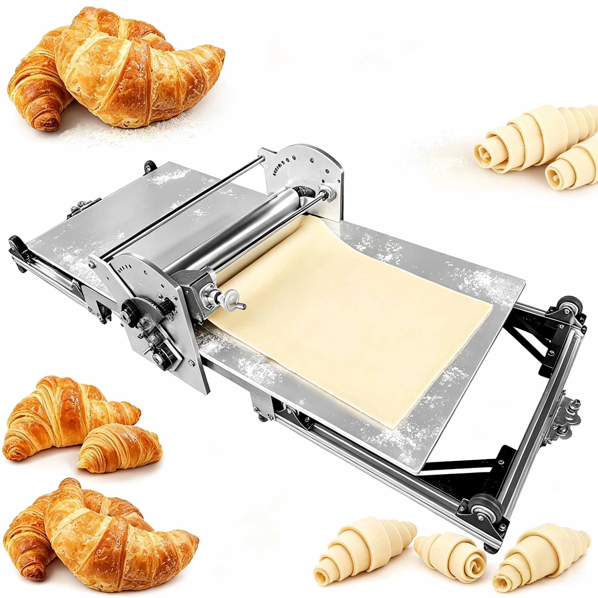 Sfogliatrice pieghevole, rullo elettrico for pasta sfoglia