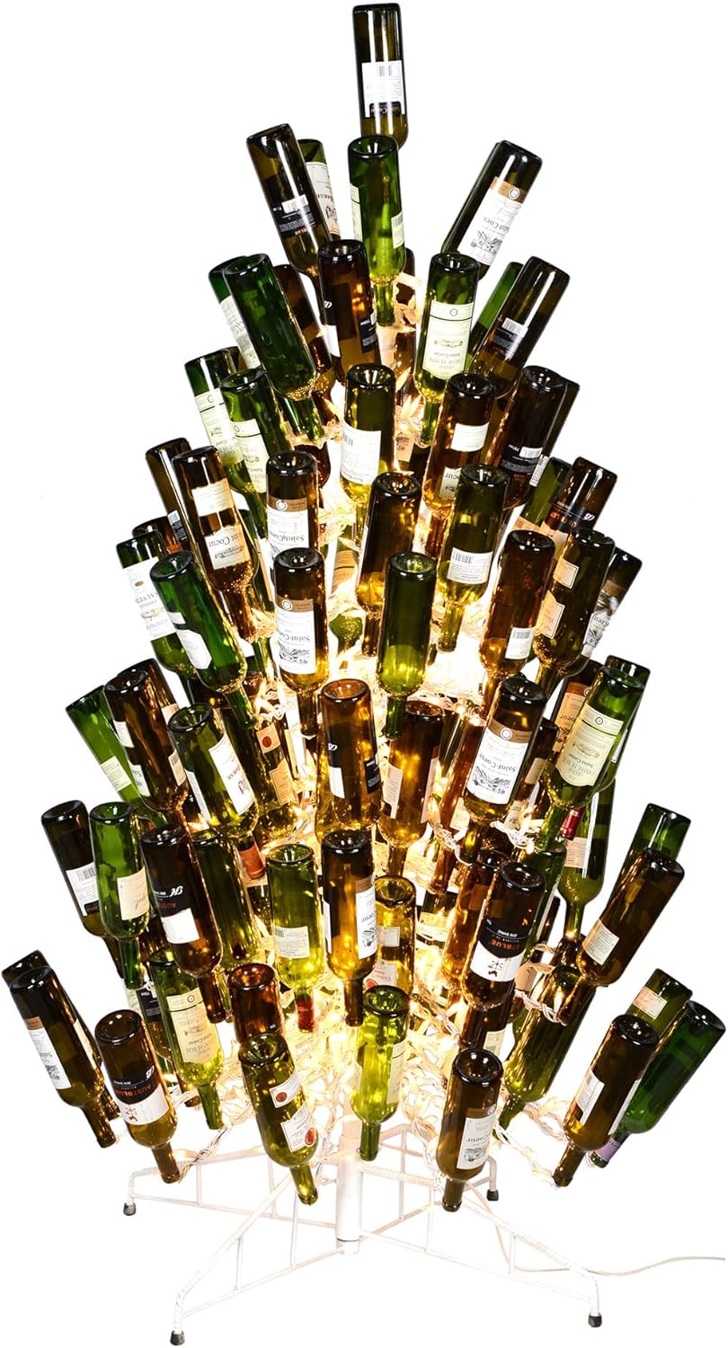 Vickerman White Christmas Tree 6.5' X 46" Bottle Tree