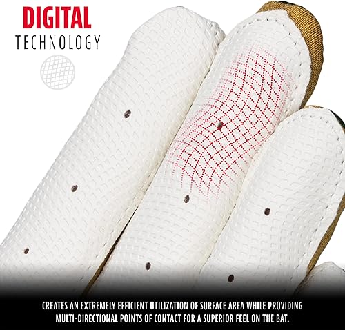 Vista 36 de Franklin Sports MLB - Guantes de bateo juveniles – Digitek Camo Baseball + Softbol – Cuero de primera calidad – Muchos tamaños + colores – Juventud