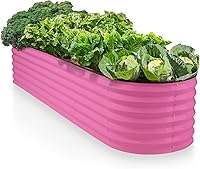 Vista 20 de Jardinera elevada de acero galvanizado 9 en 1/ Maceta modular de 8×2×1.5 pies para jardinería, verduras, flores/ Camas de jardín elevadas