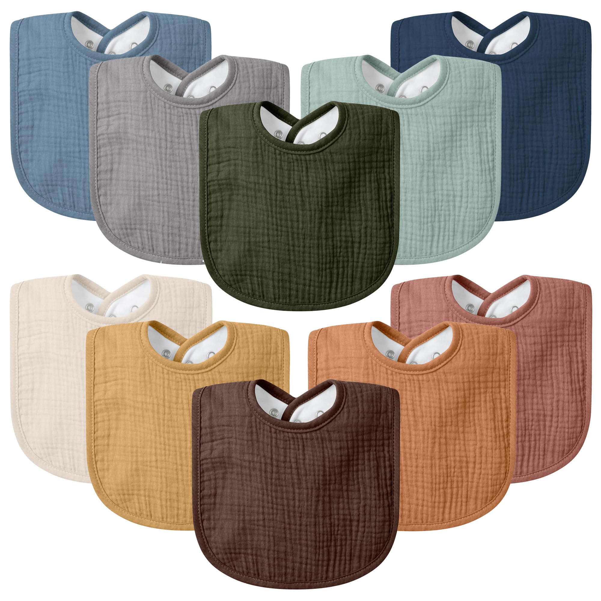 VOMARHUG Lätzchen Baby Musselin Halstuch Baby Weiche Verstellbare Quadratische Sabberlätzchen für Unisex Mädchen & Jungen