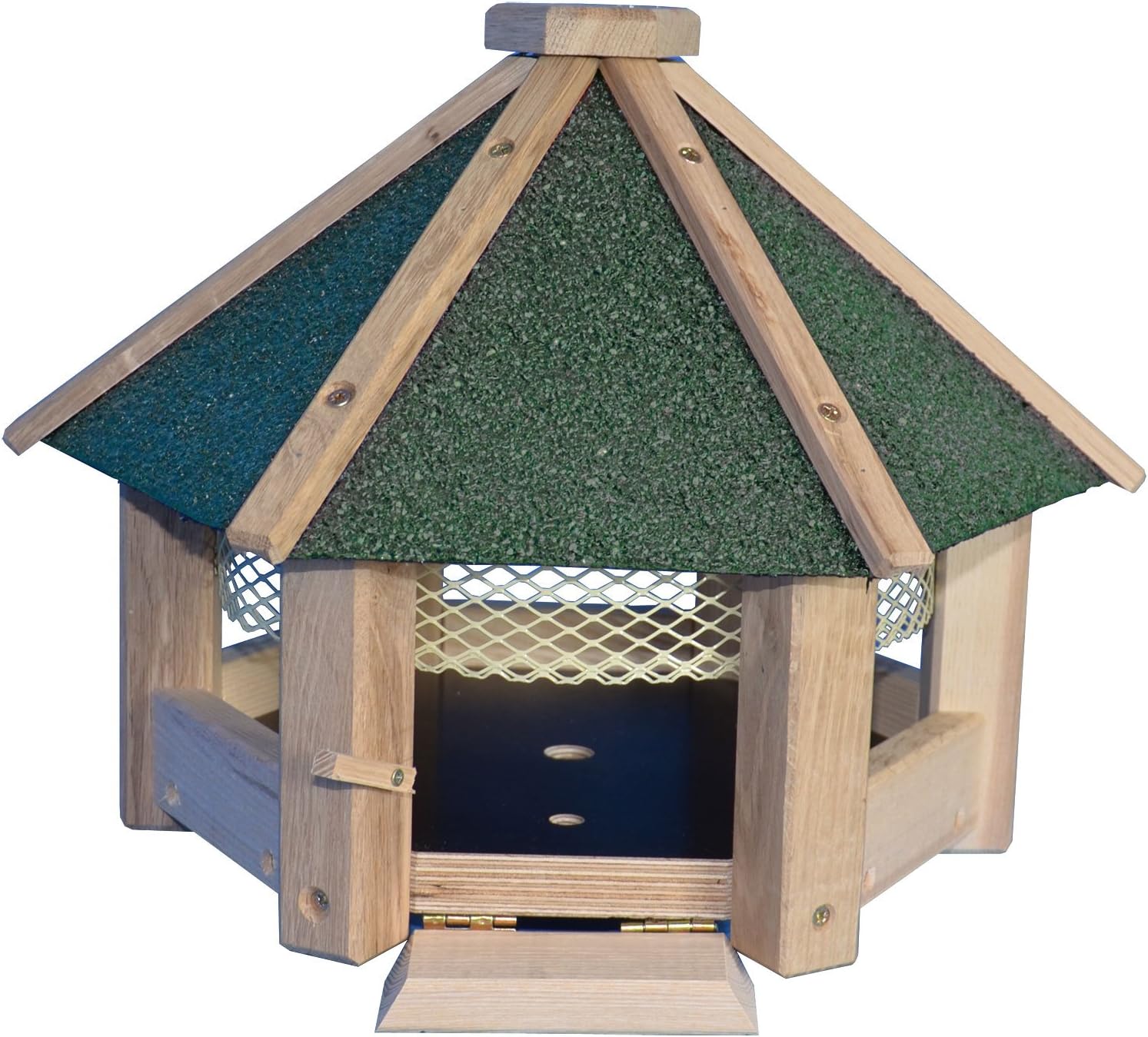 Care Bird Large Hexagonal Bird Table with Roof Green Amazon.co.uk