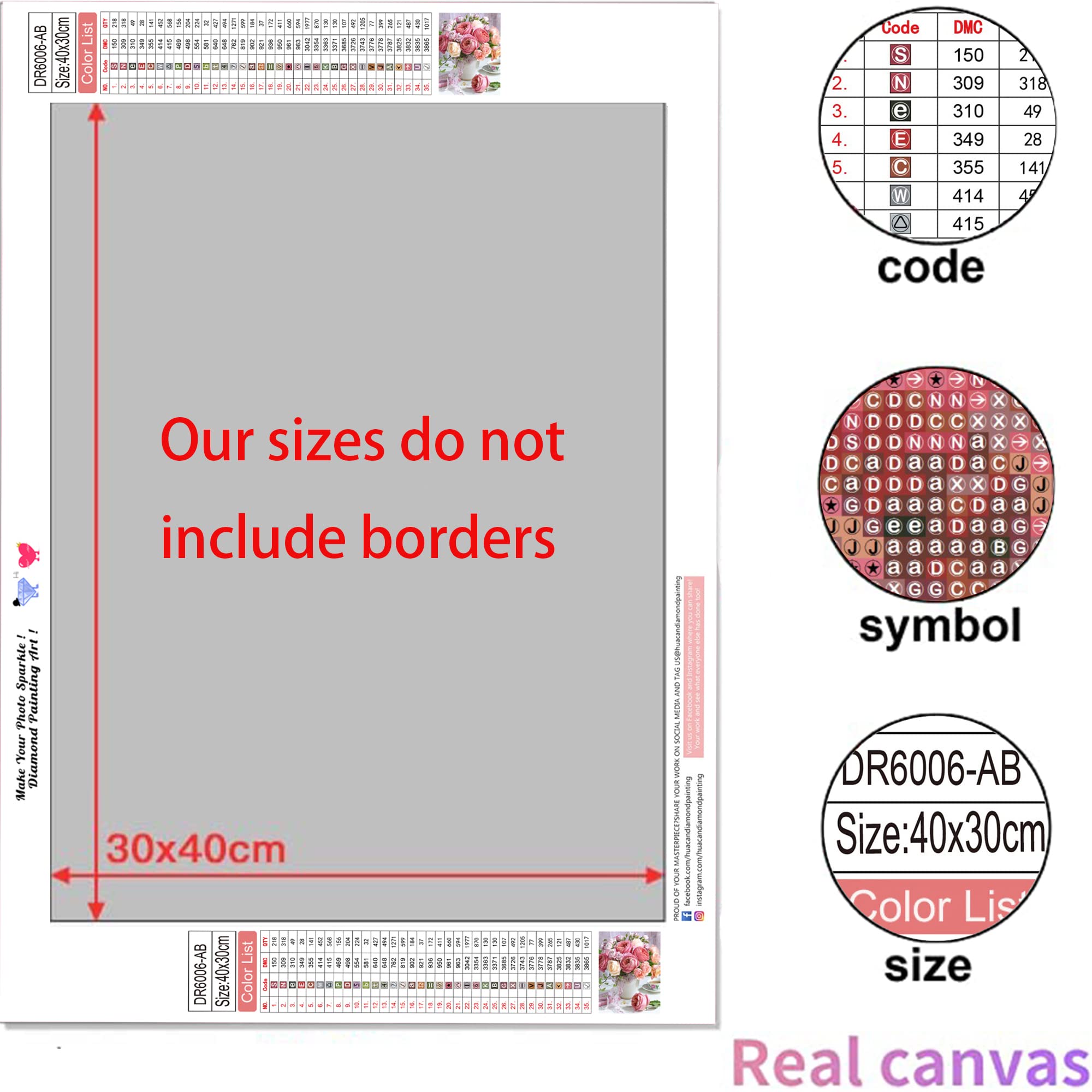 5D DIY Diamant Malerei Set Personalisiert – Rund-Diamanten, Leinwand 50x60 Cm, Inkl. Werkzeug, Nach Eigenem Foto