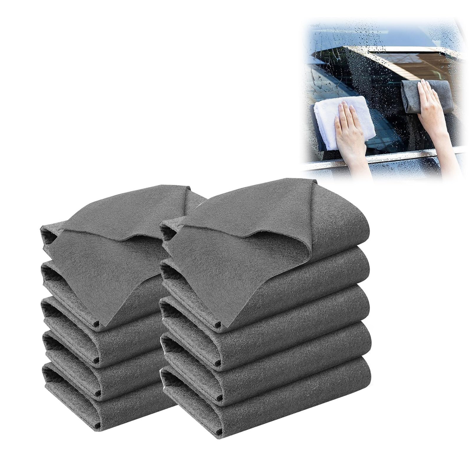 Microfibre Cleaning Cloth 30x30 cm, Glass Wiping Solution Reusable Multipurpose Towel for Window Mirrors Bathroom Kitchen Car,30x30cm,10 PCS