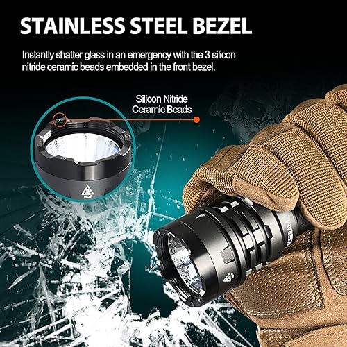 Miniatura 5 de ACEBEAM Defender P17 Linterna táctica Interruptor de doble cola 4900lm 1,460.0 ft largo alcance activación instantánea y estroboscópica IP68