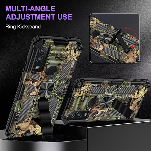 Miniatura 4 de Funda para AT&T Motivate MaxCricket Ovation 3 con protector de pantalla de vidrio templado, protección de cuerpo completo grado militar funda