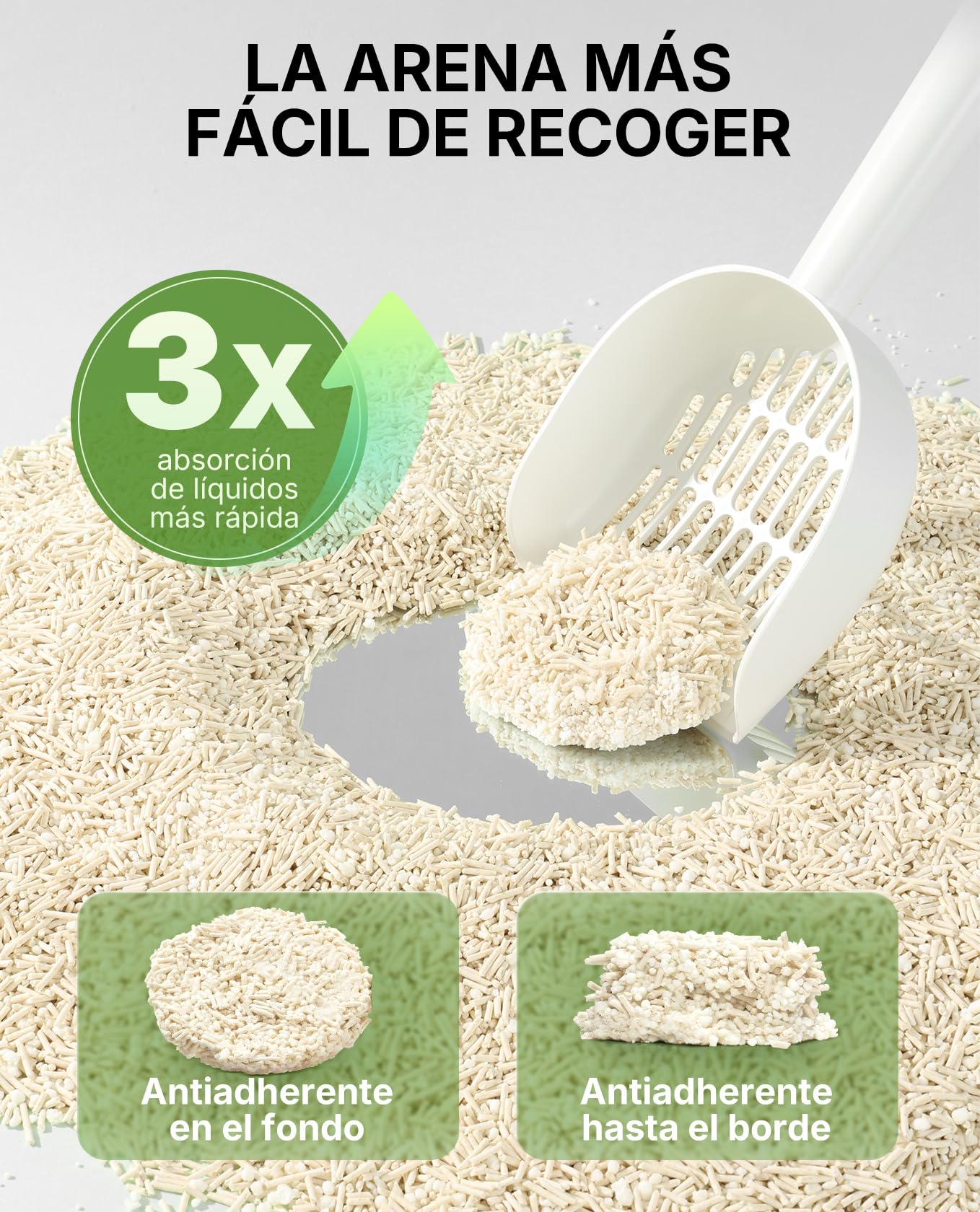 PETKIT Nueva Arena de Tofu para Gatos, 9.6kg, Arena Aglomerante para Gatos, Tapioca, 100% Natural, Superabsorbente, Control de Olores, Sin Polvo, Enjuagable, 2.4kg, 4 Bolsas