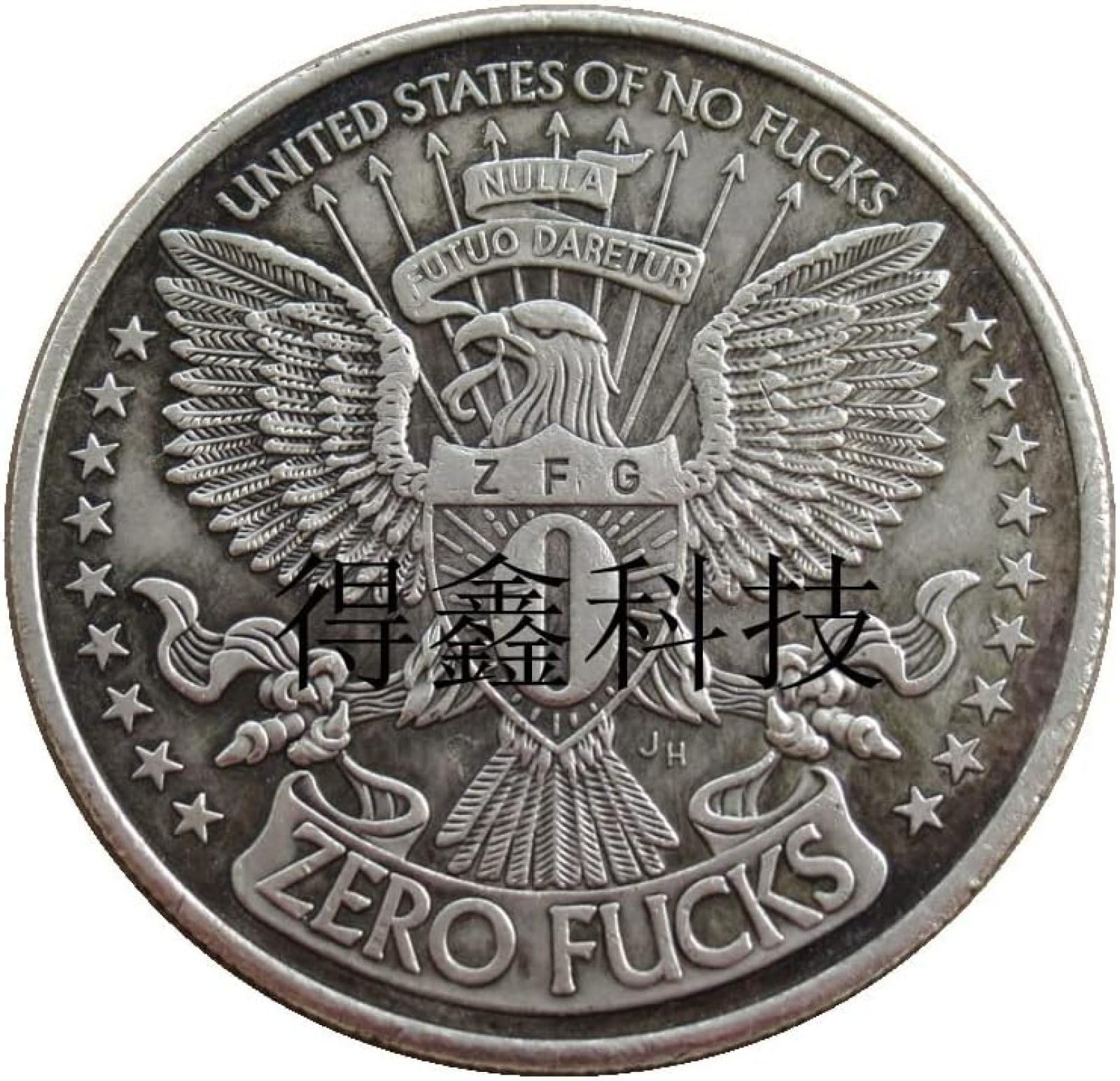 Boodlo Silver Dollar Wanderer Coin Zero/One Fuck Foreign Copy Commemorative Coin #130