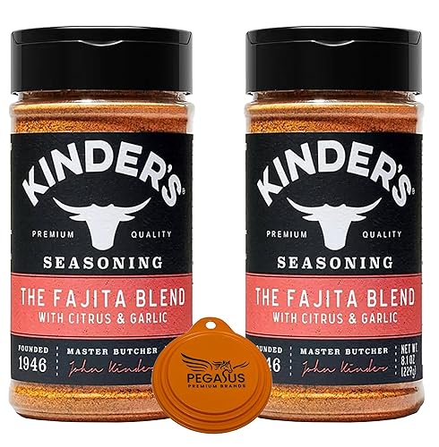 Pegasus Premium Variety Pack Kinder's Fajita Blend 8.1oz (paquete de 2) y Pegasus Premium Brands 3 Step Tapa Tapa