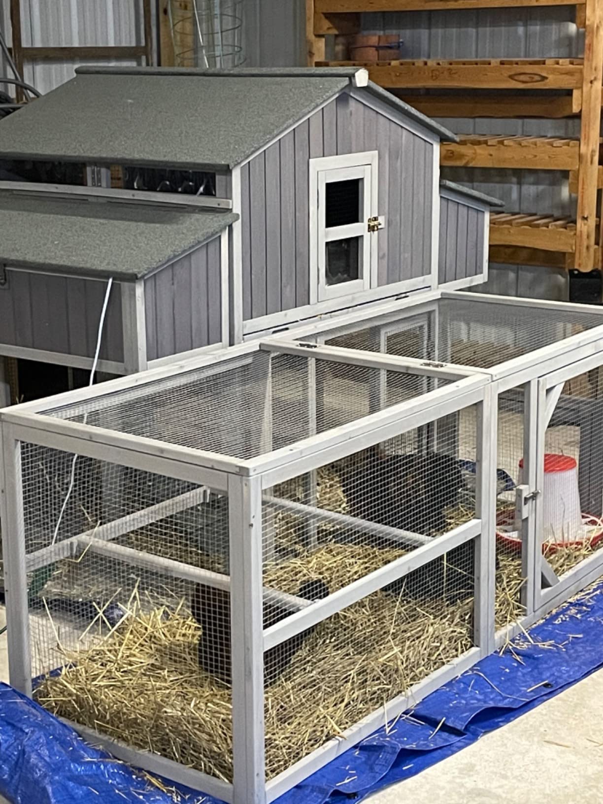 25/mo Finance Aivituvin 71" Chicken Coop Run Extension Metal Frame