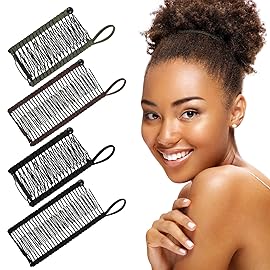 WILLBOND 4 Pcs Banana Hair Clips for Women Large Small Comb Vintage Clincher Banana Grip Clip Styling Accessories Gift for Curly Thick Thin Wavy Hair Ponytail Wedding(Army Green, Black, Khaki)