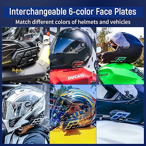 Miniatura 7 de LEXIN ET-COM V5.0 - Auriculares Bluetooth para motocicleta, sistemas de comunicación de casco con cancelación de ruido DSPCVC, intercomunicador de