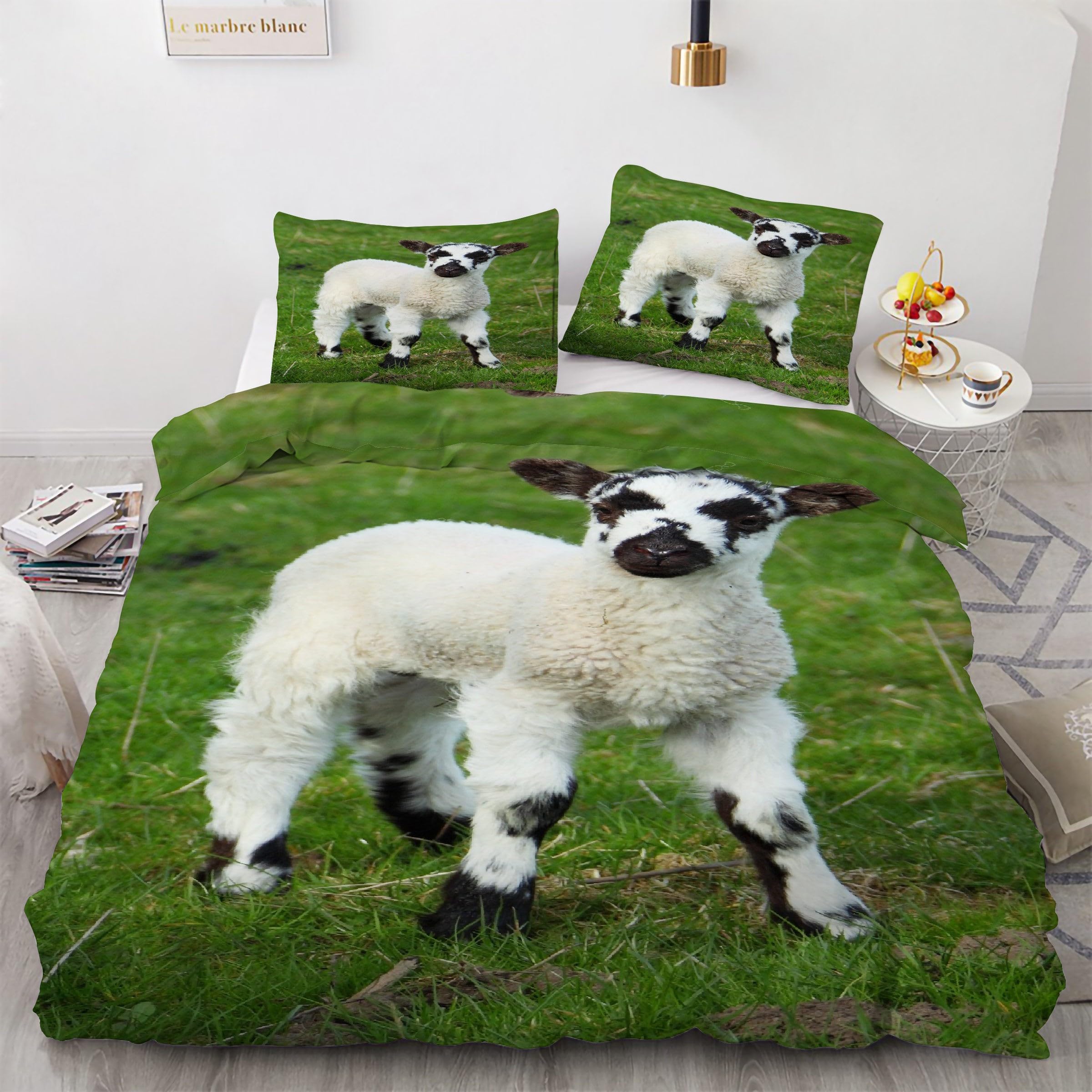 Housse de couette agneau 90x190 pour transformer la chambre d'enfant en un cocon doux