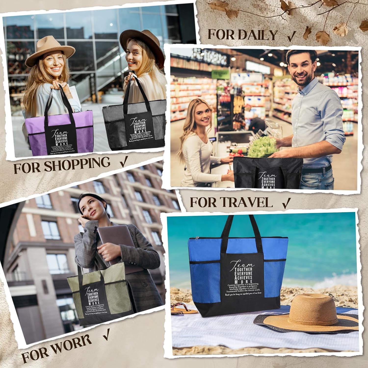 20 Pcs Team Appreciation Tote Bags Valentines Gifts for Coworker Employee Volunteers Staff Nurses Authors - Image 7