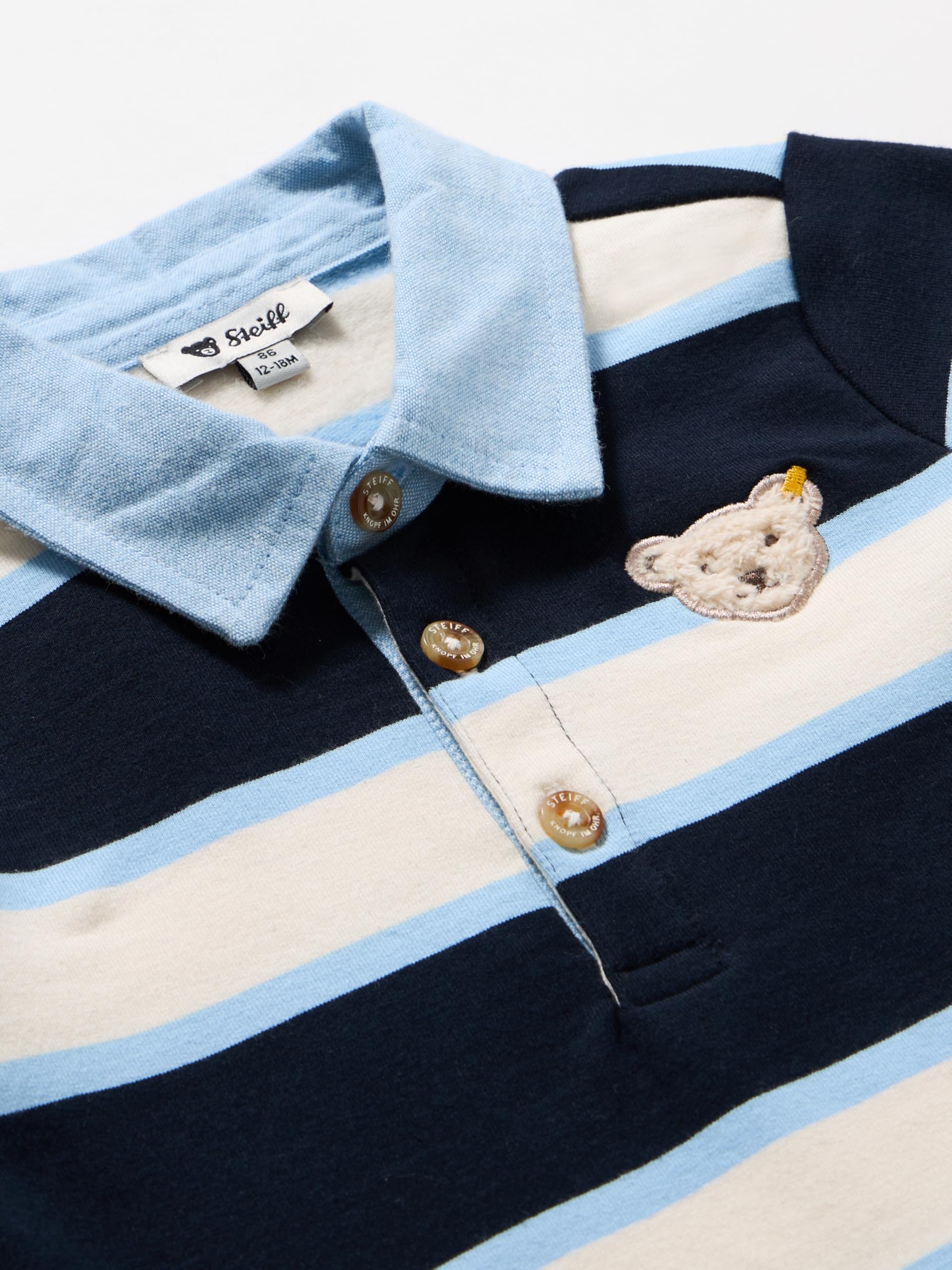 Steiff Baby-Jungen Langarm Poloshirt